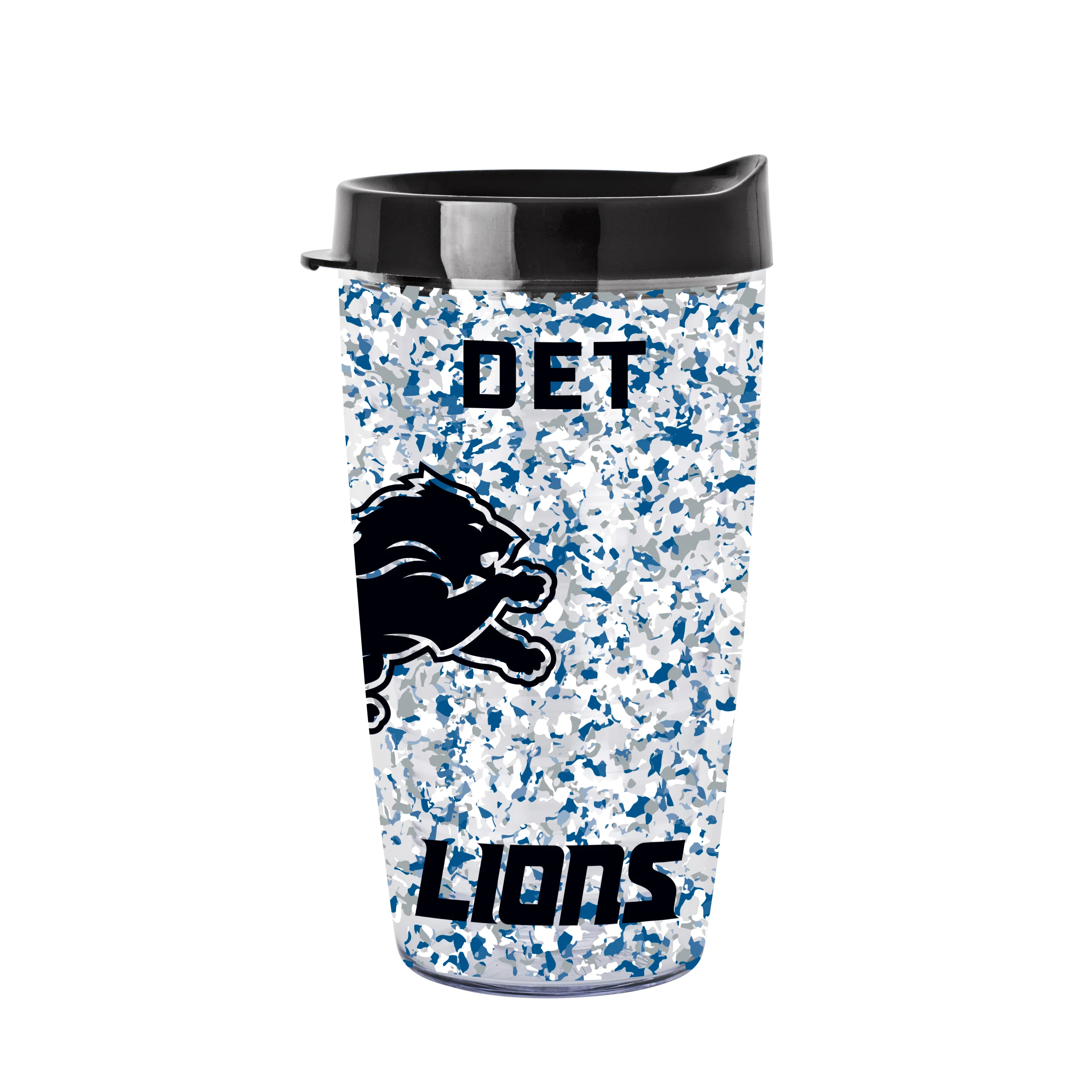 Detroit Lions 16oz Terrazzo Dbl Wall Clear Tumbler - Image 2
