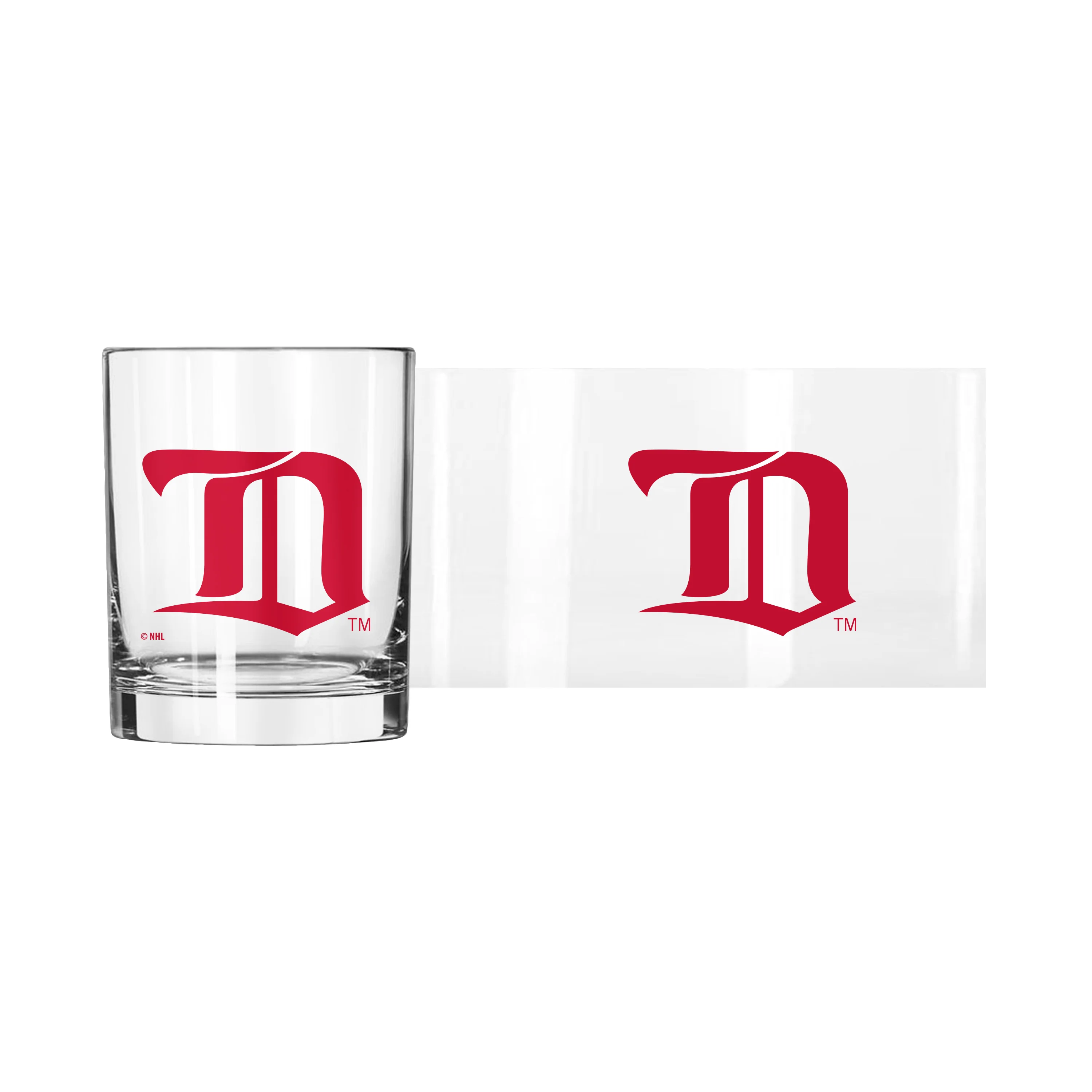 Detroit Red Wings 14oz Retro Rocks Glass - Image 2