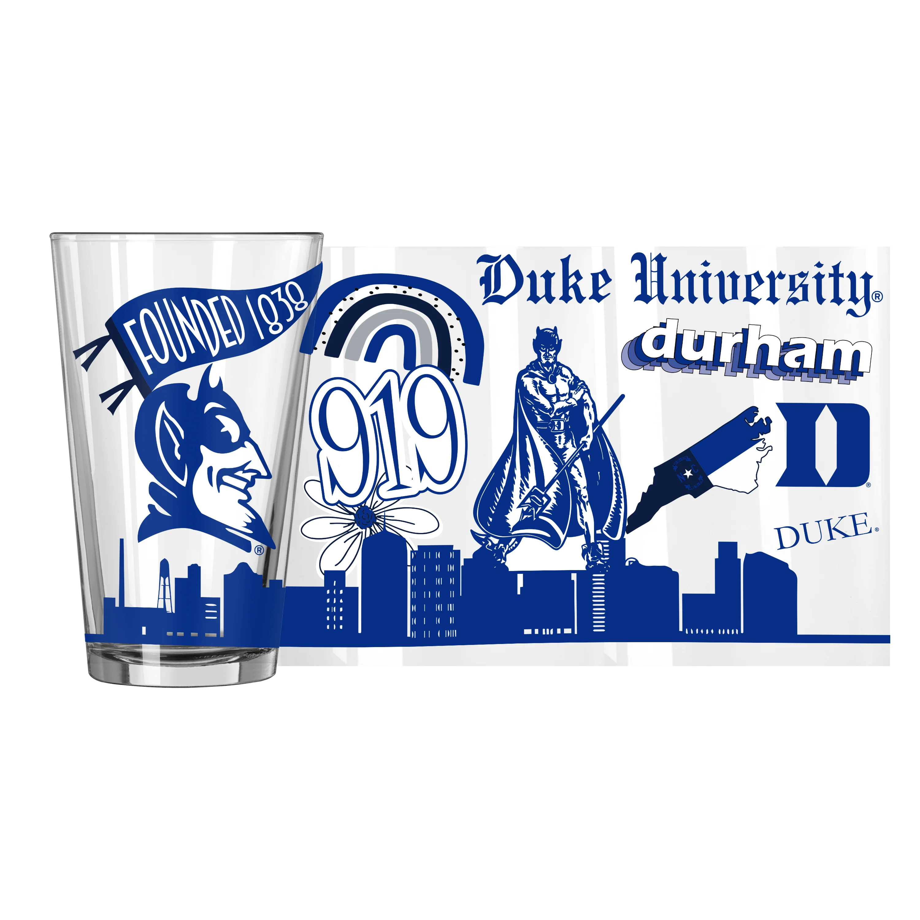 Duke 16oz Native Pint Glass - Image 3