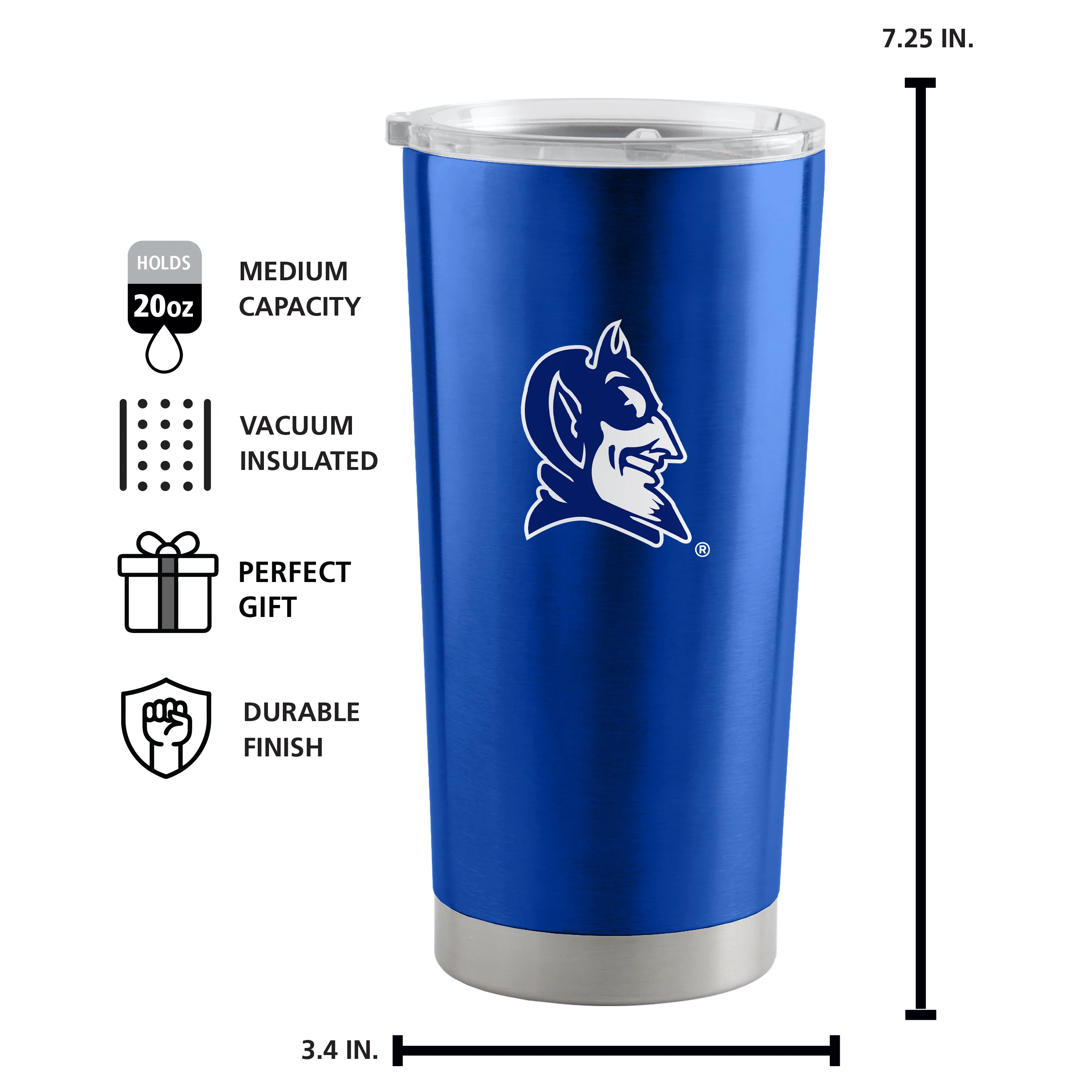 Duke Blue Devils 20oz Gameday Tumbler - Image 4