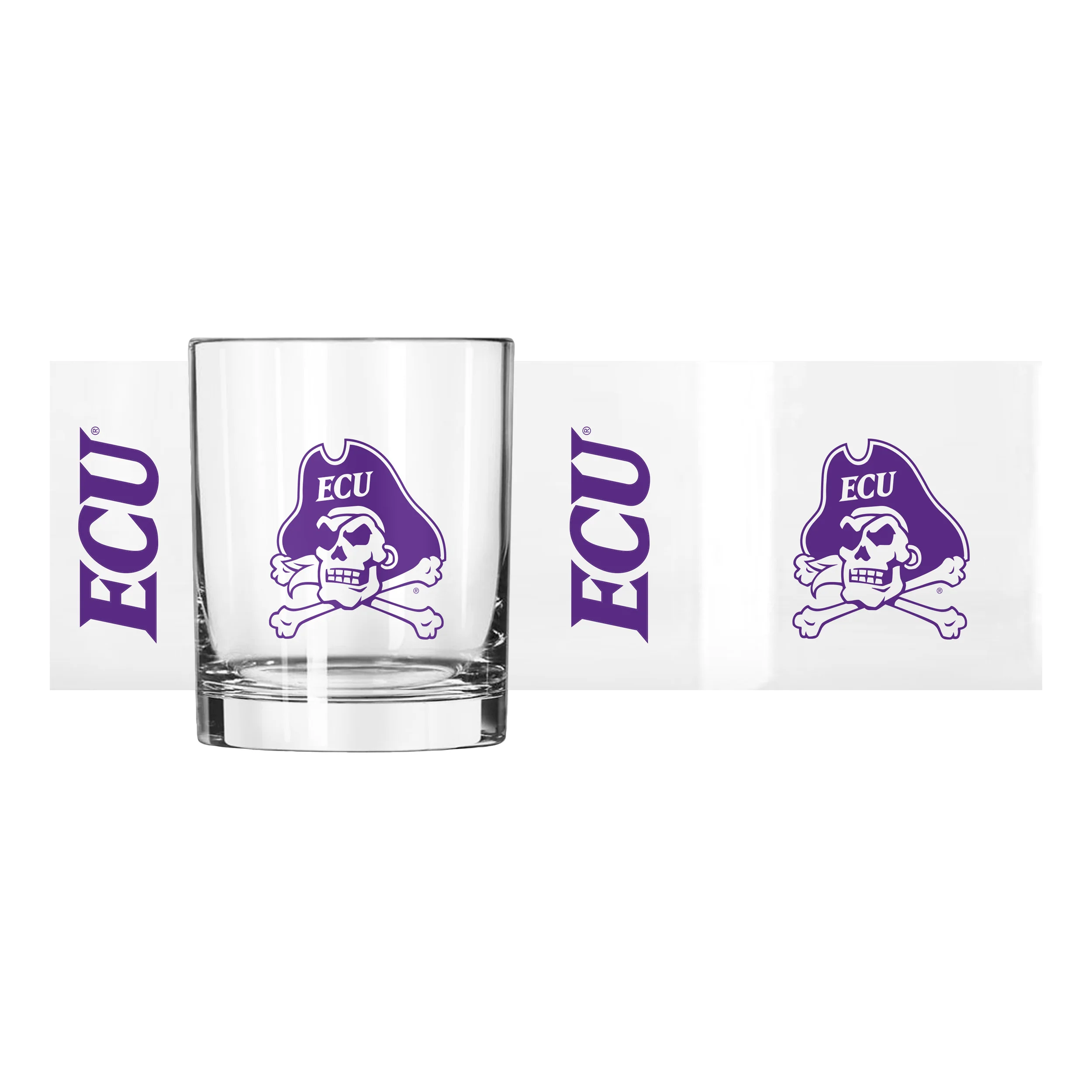 East Carolina 14oz Gameday Rocks Glass - Image 2