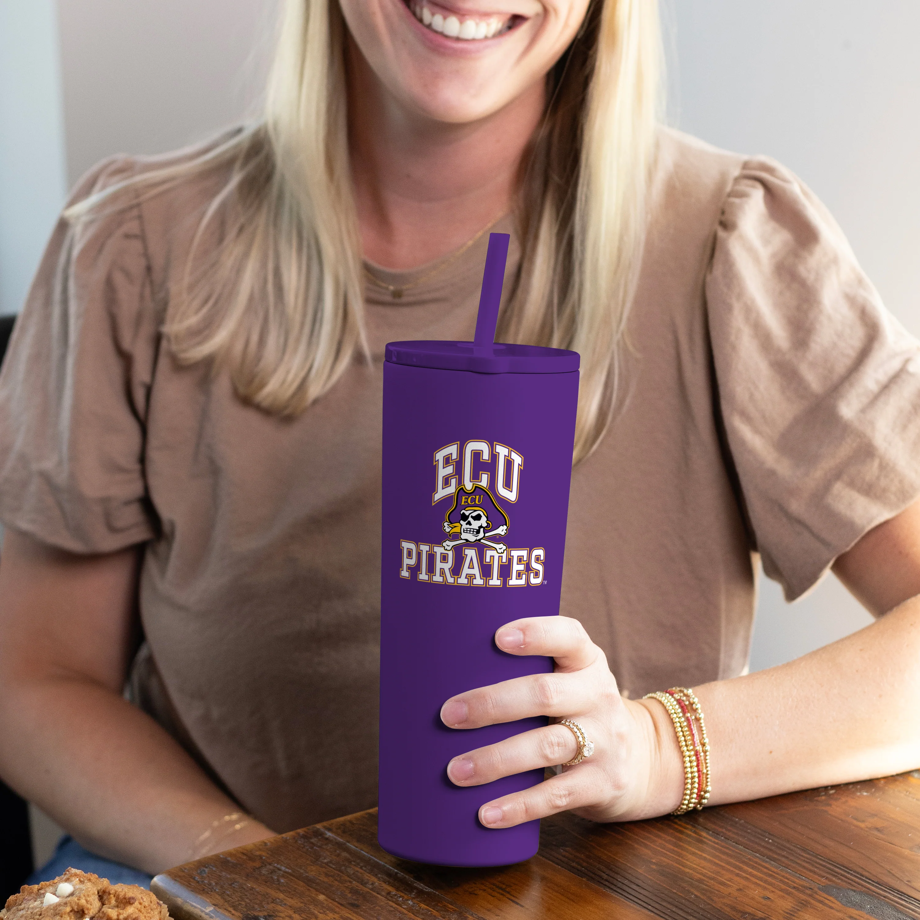 East Carolina 30oz Athletic SS Straw Tumbler - Image 4