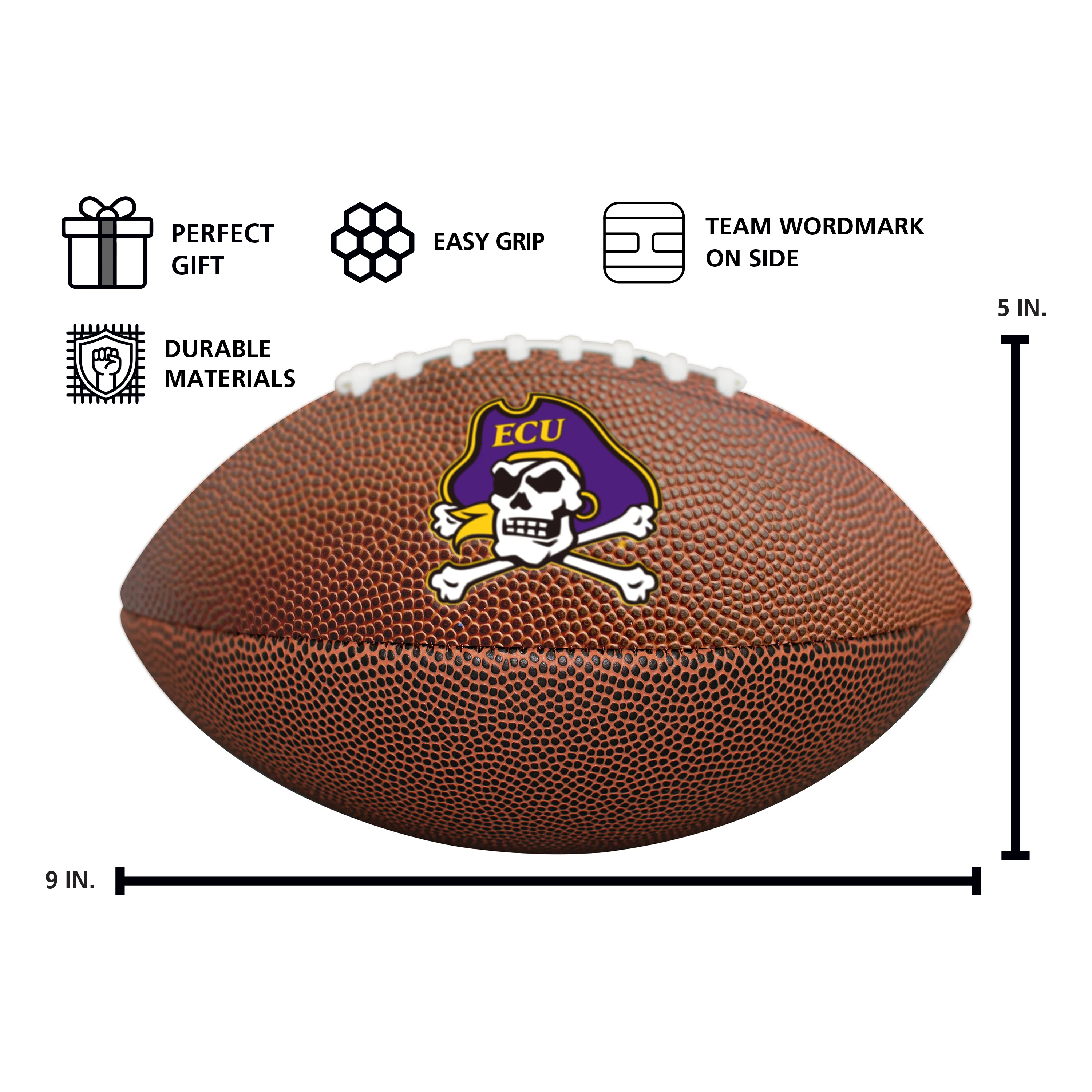 East Carolina Mini Size Composite Football - Image 5