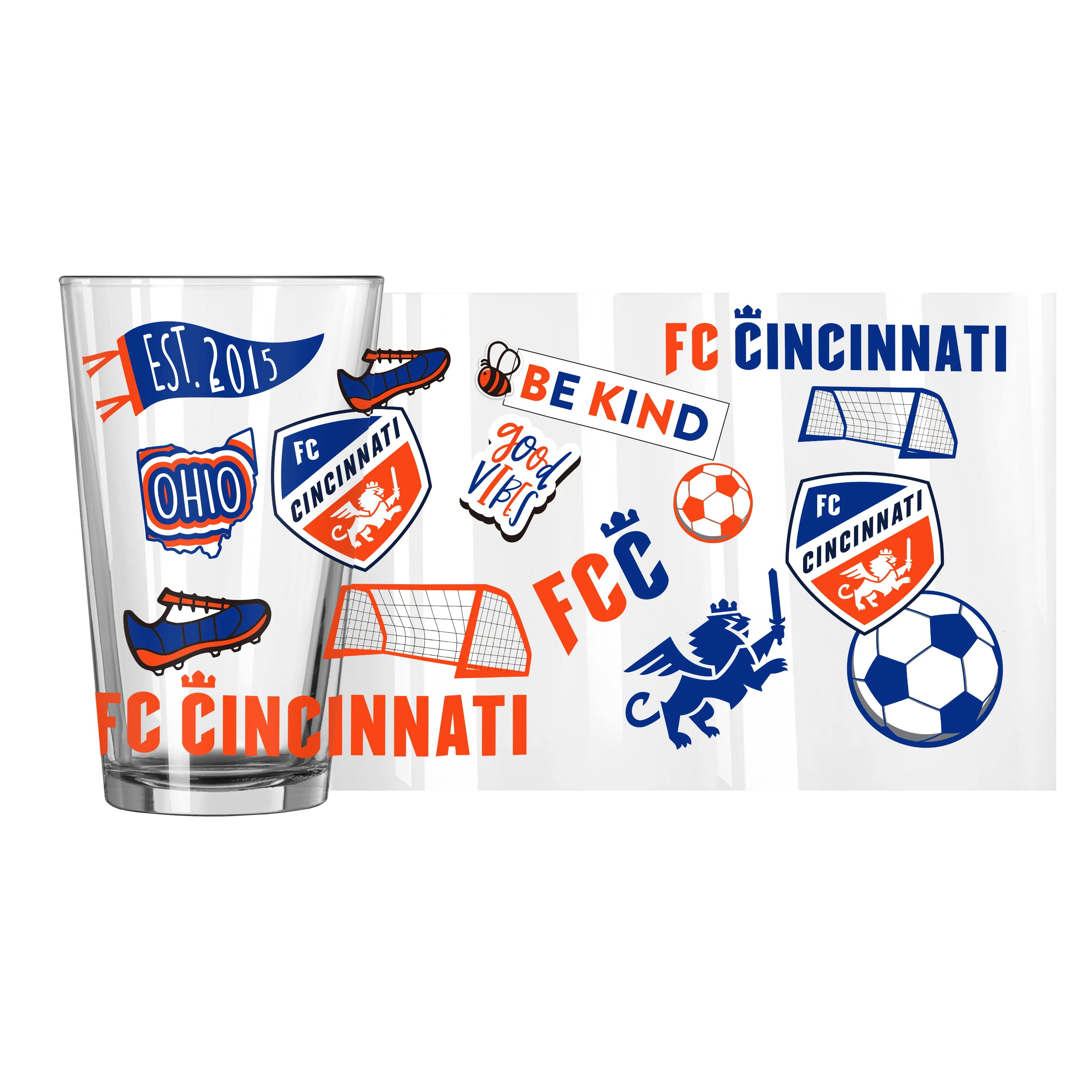 FC Cincinnati 16oz Native Pint Glass - Image 2