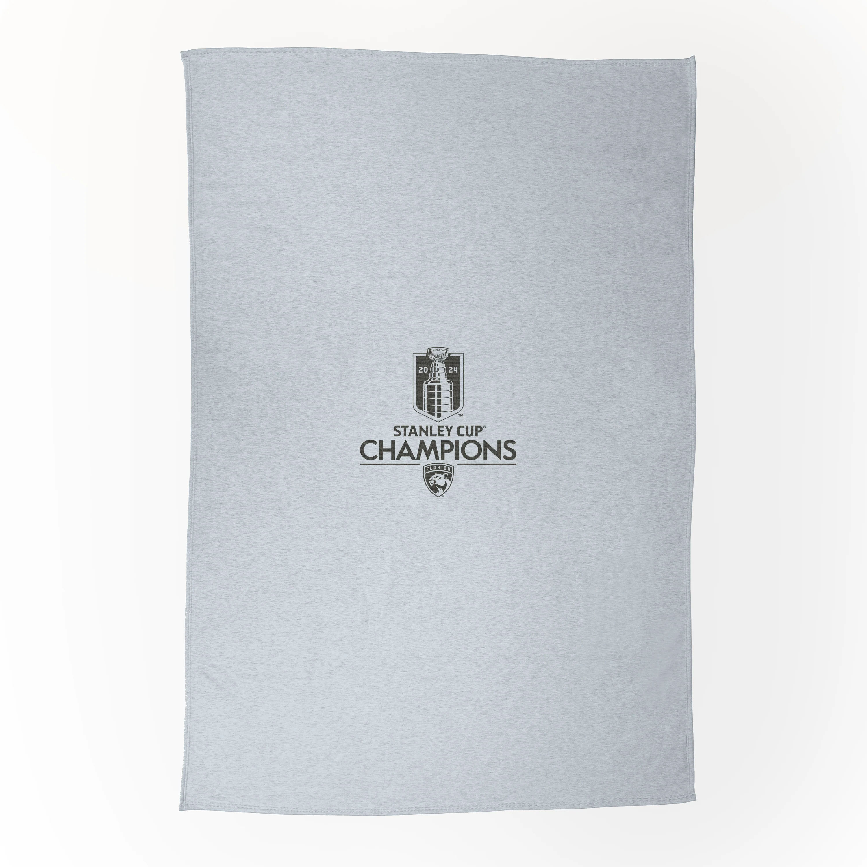 Florida Panthers 2024 NHL Champions Gray Sublimated Sweatshirt Blanket