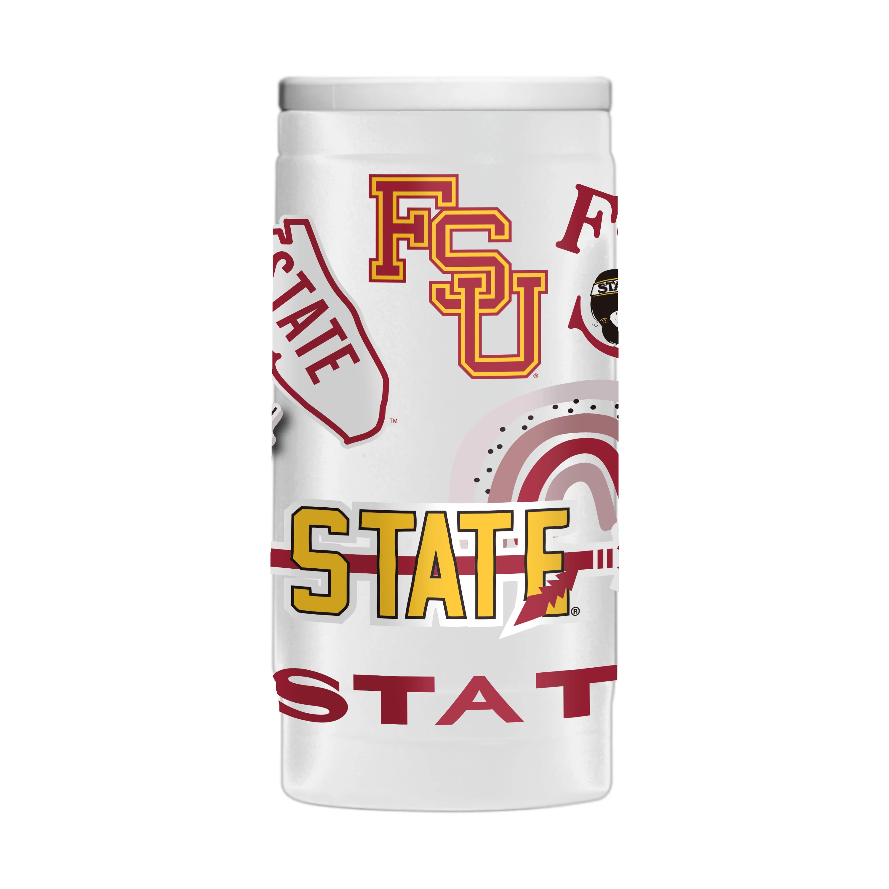 Florida State 12oz Native Powder Coat Slim Can Coolie - Image 2