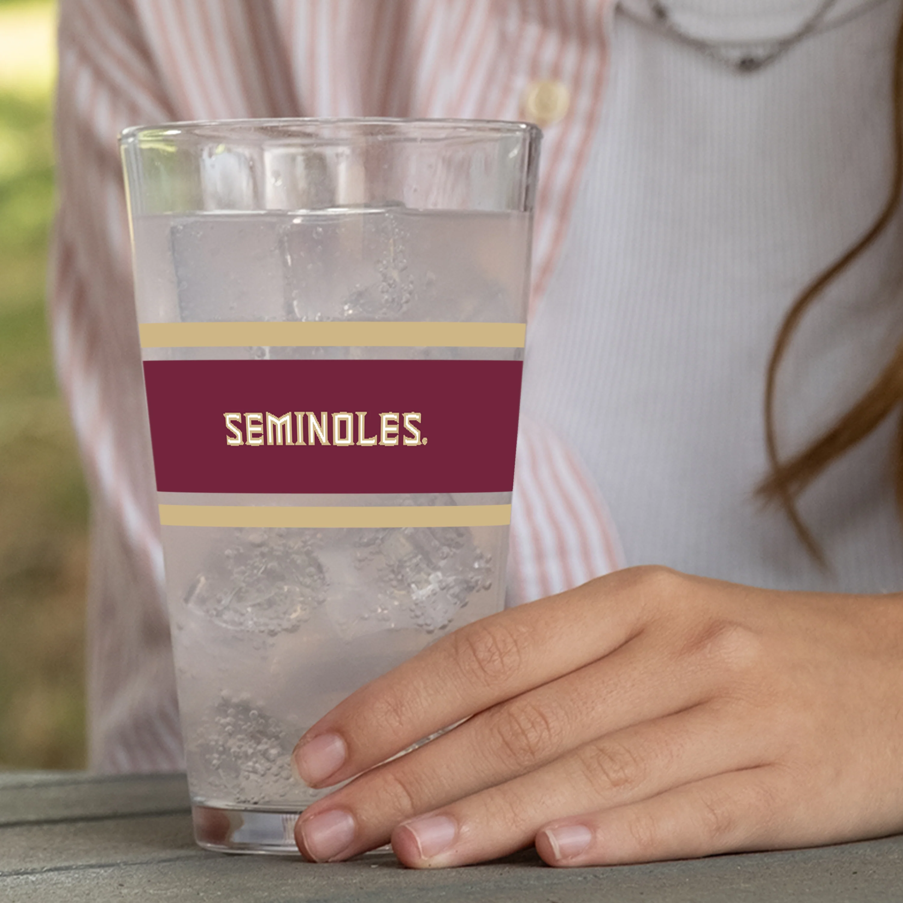 Florida State 16oz Stripe Pint Glass - Image 6