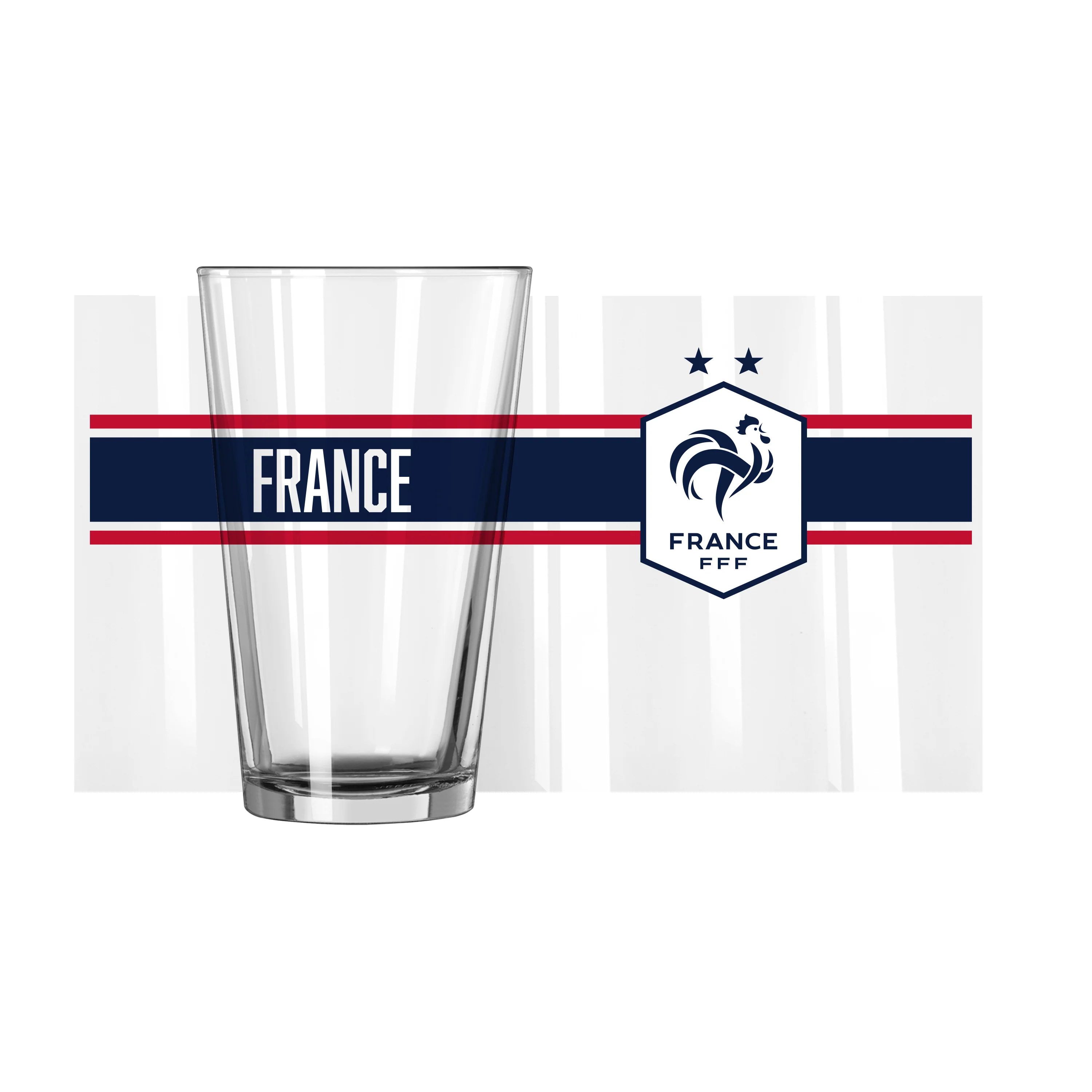 France FC 16oz Stripe Pint Glass - Image 2
