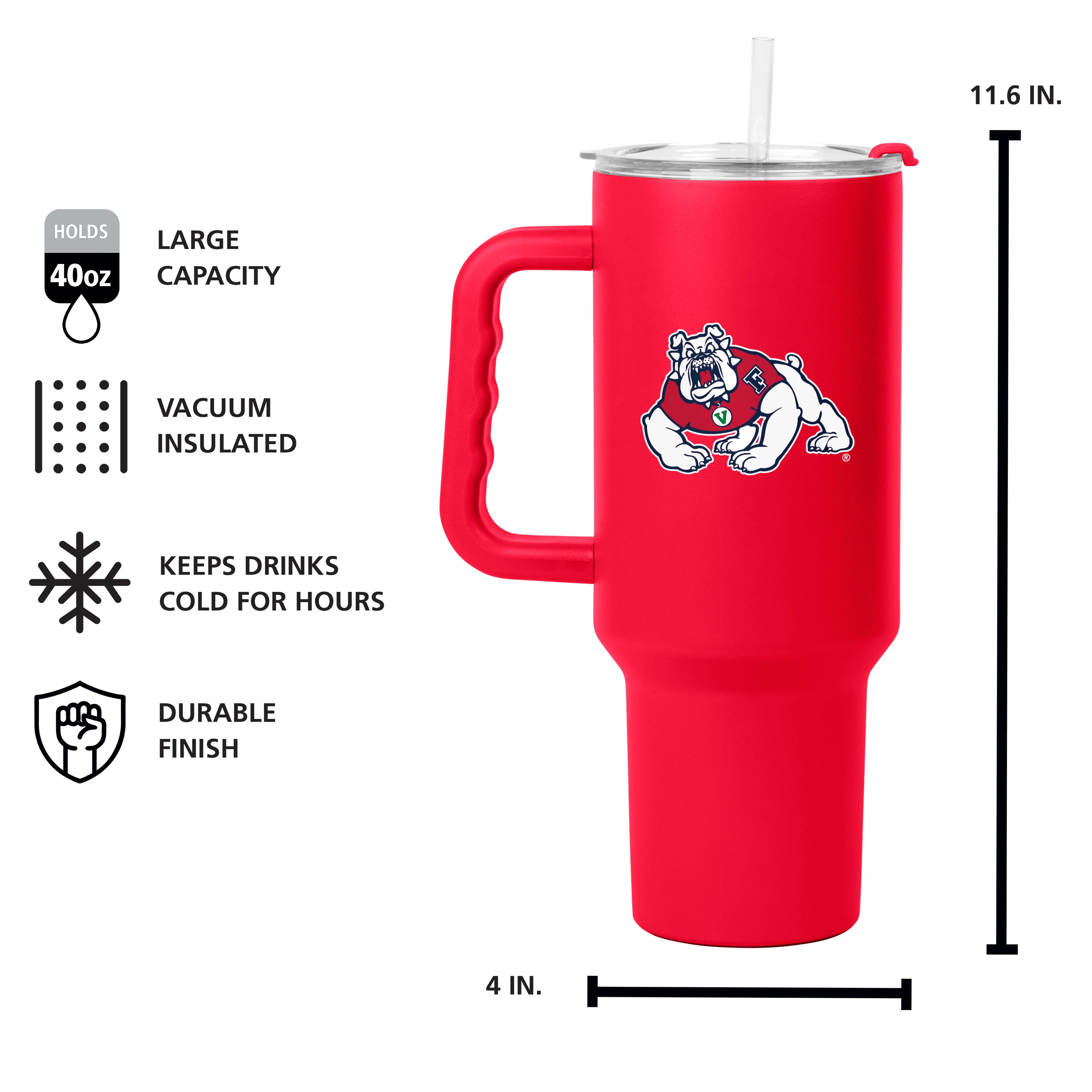 Fresno State 40oz Flipside Powder Coat Tumbler - Image 5