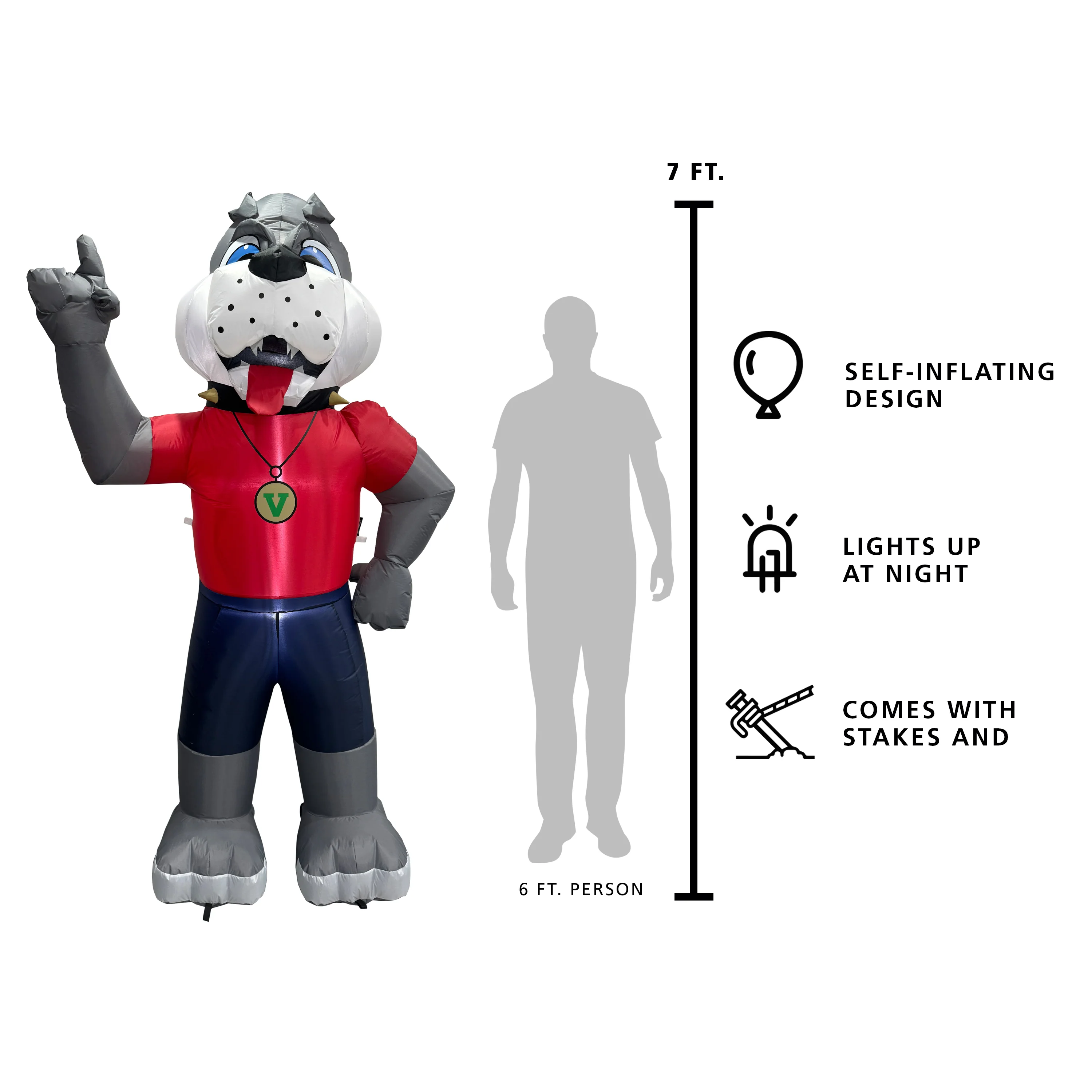 Fresno State 7ft Inflatable Yard Mascot - Image 5
