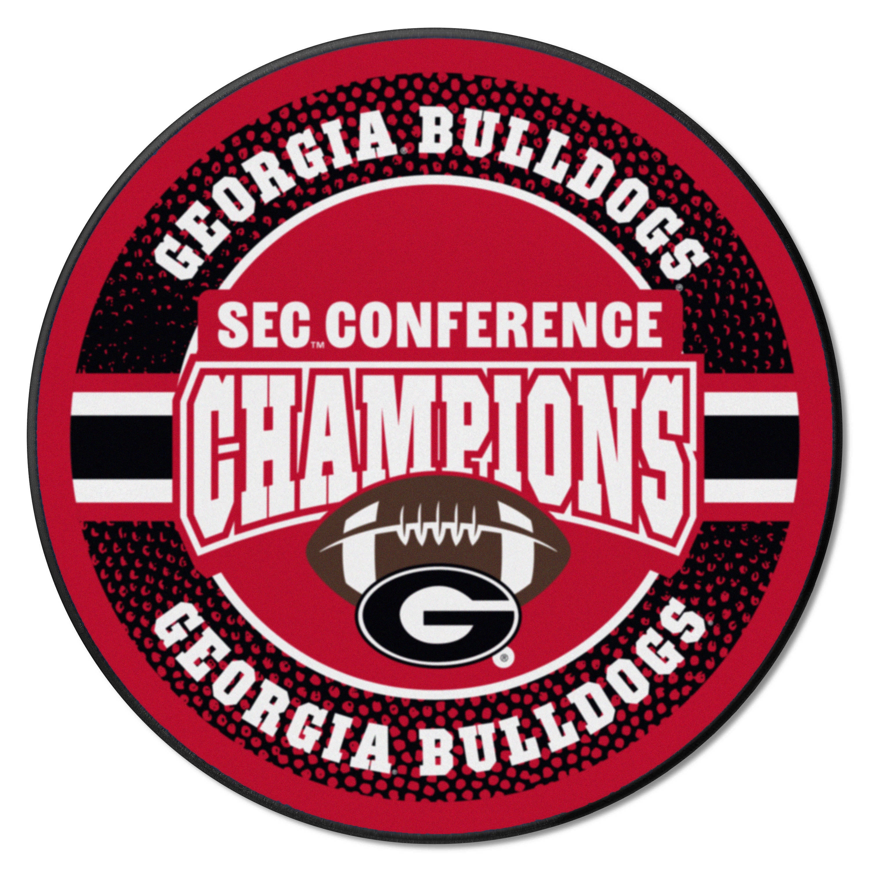 Georgia 2025 SEC Champions 27in Round Mat