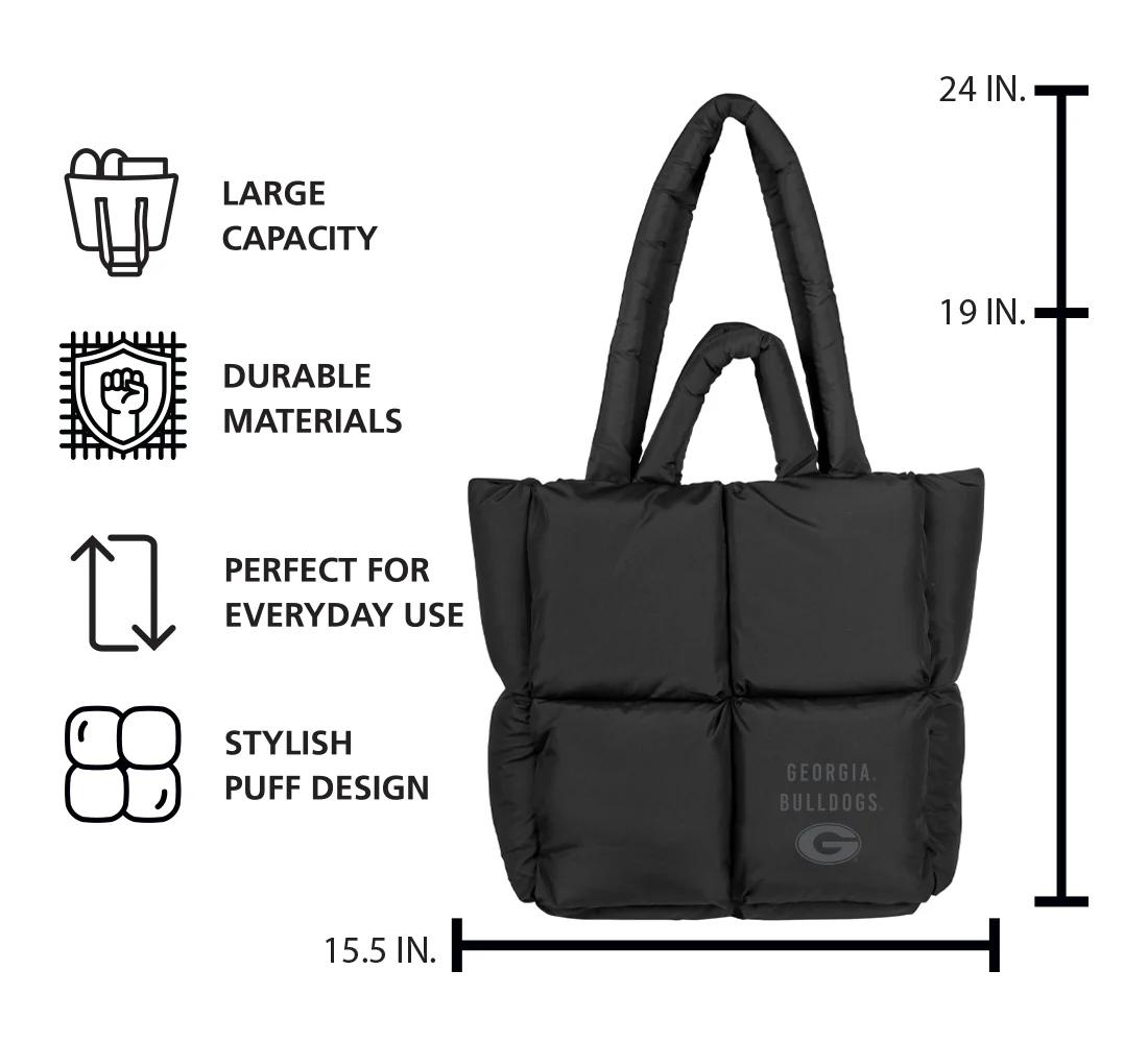 Georgia Black Puff Tote - Image 4