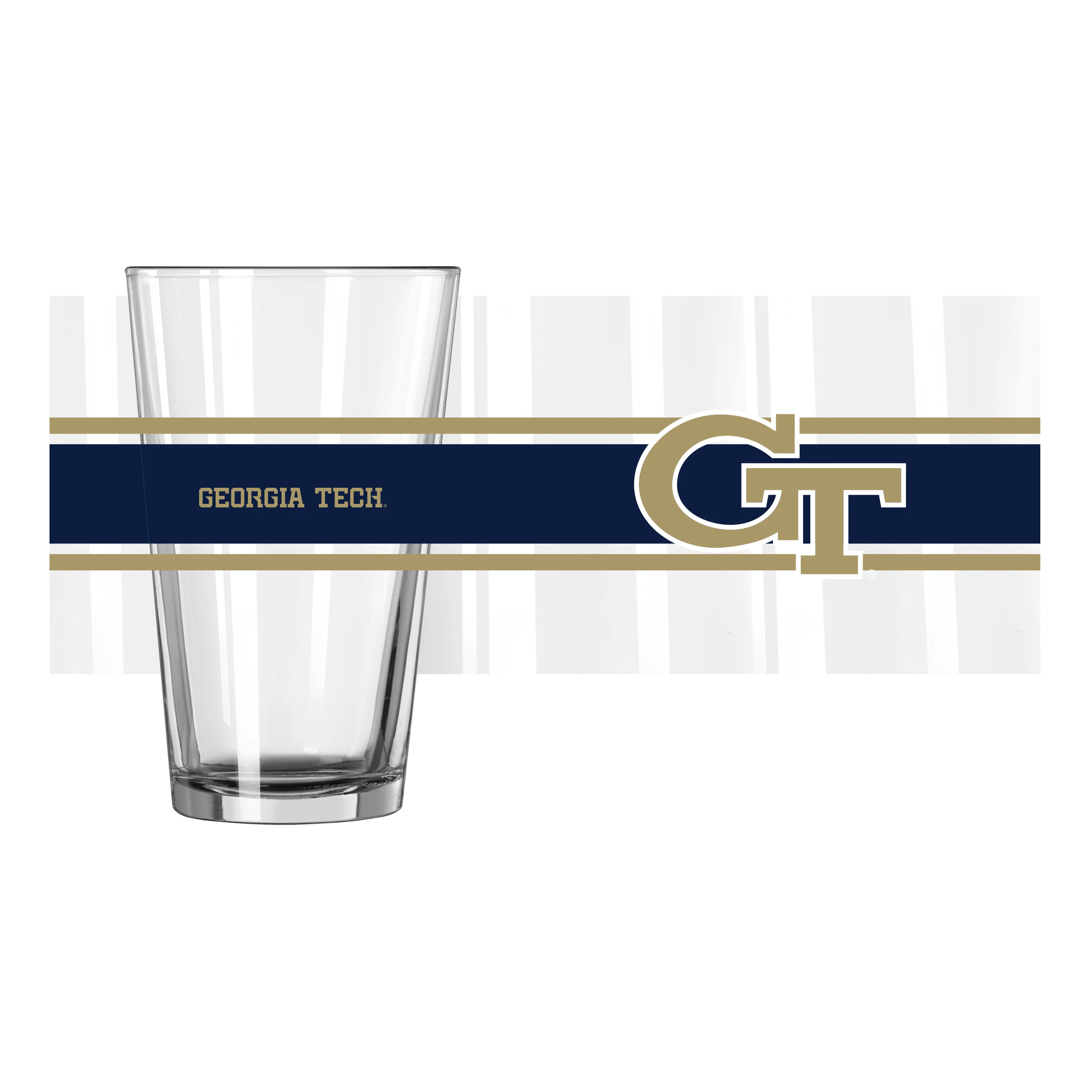 Georgia Tech 16oz Stripe Pint Glass - Image 2