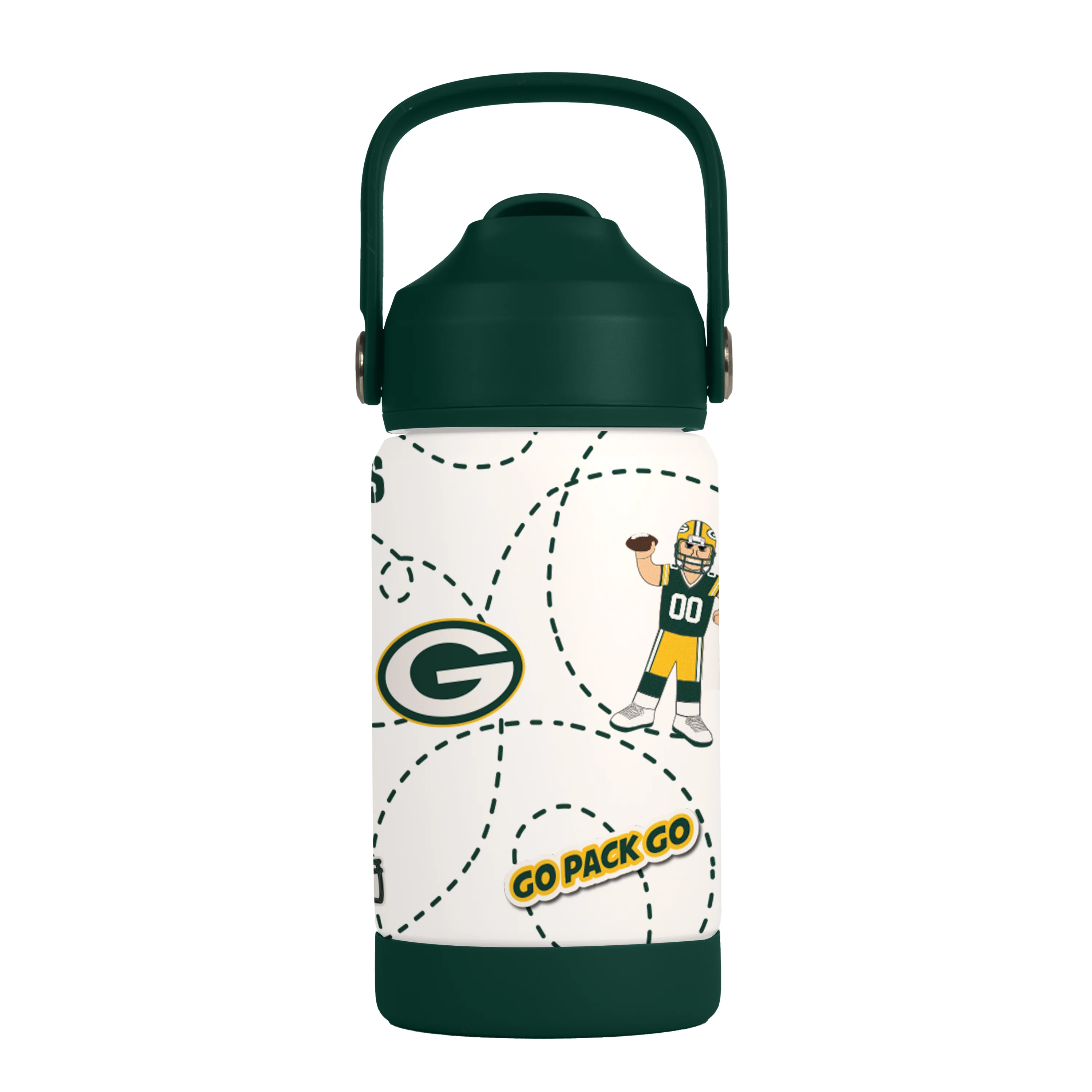 Green Bay Packers 12oz Mascot SS Kids Bottle - Image 3