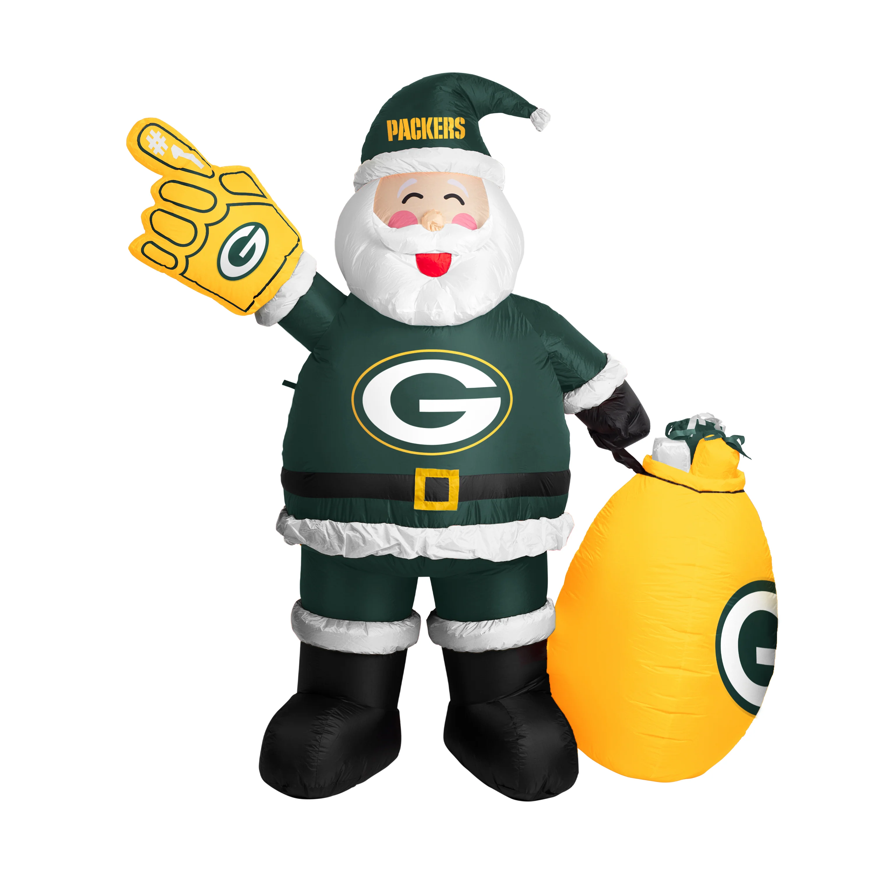 Green Bay Packers Santa Claus Yard Inflatable