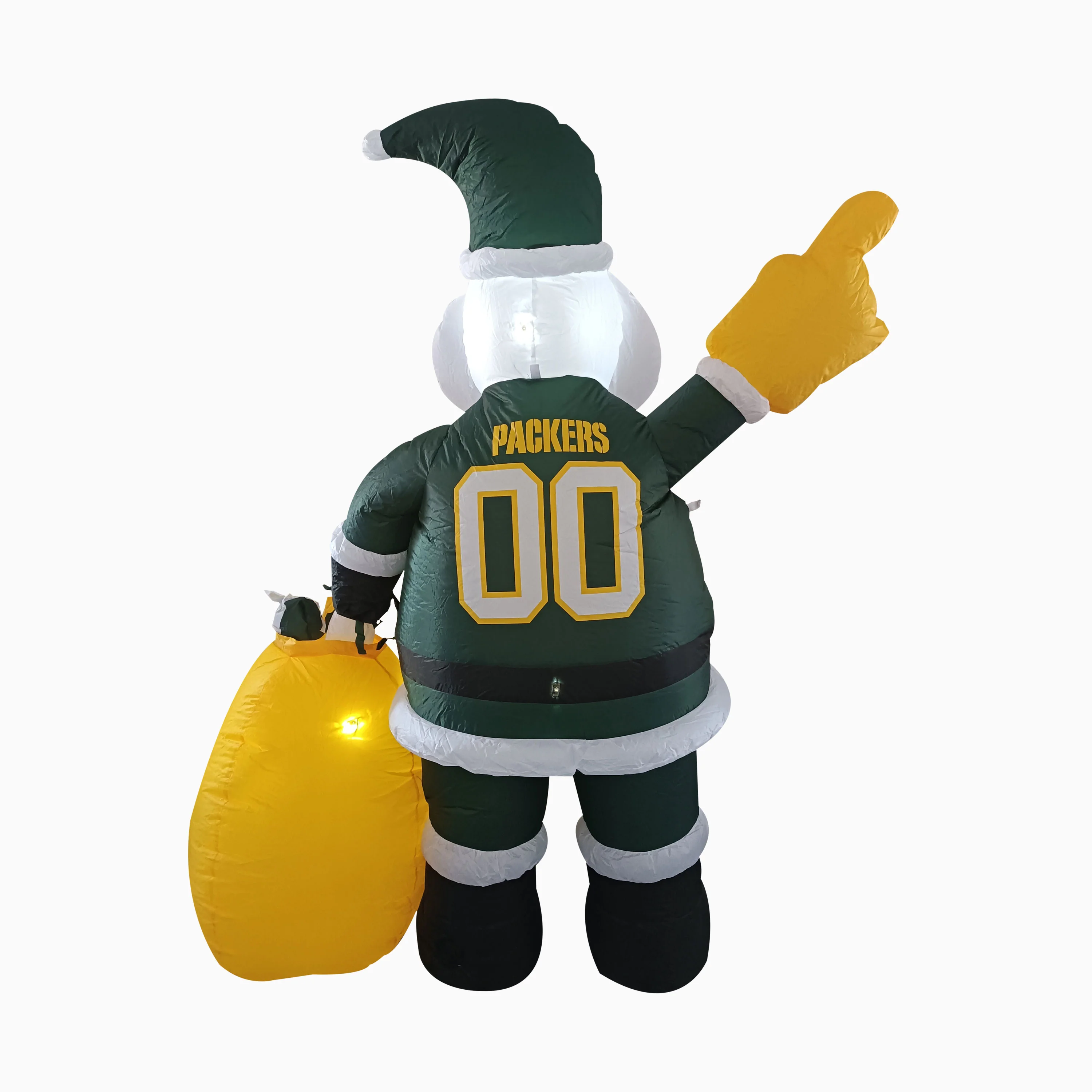 Green Bay Packers Santa Claus Yard Inflatable - Image 3