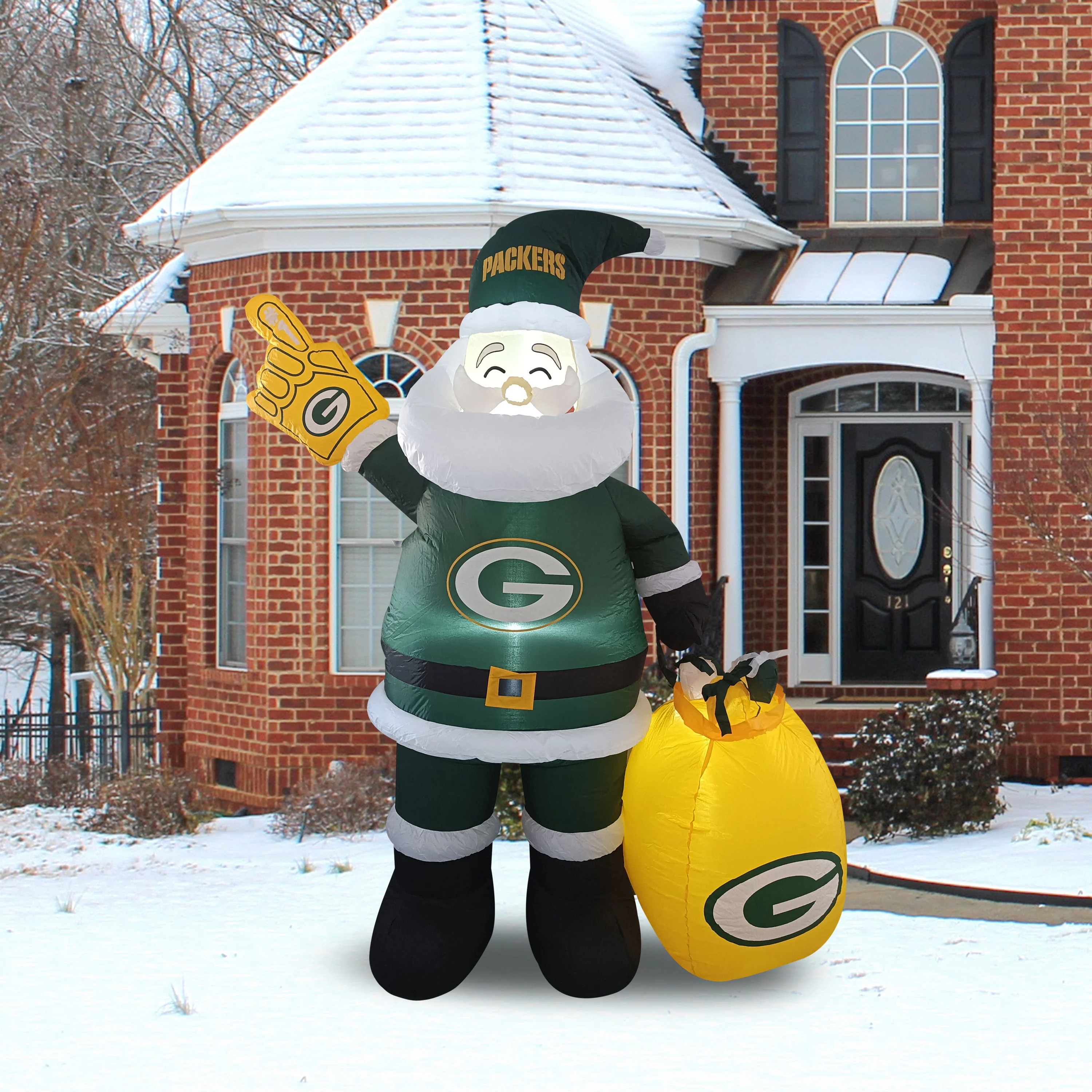 Green Bay Packers Santa Claus Yard Inflatable - Image 4