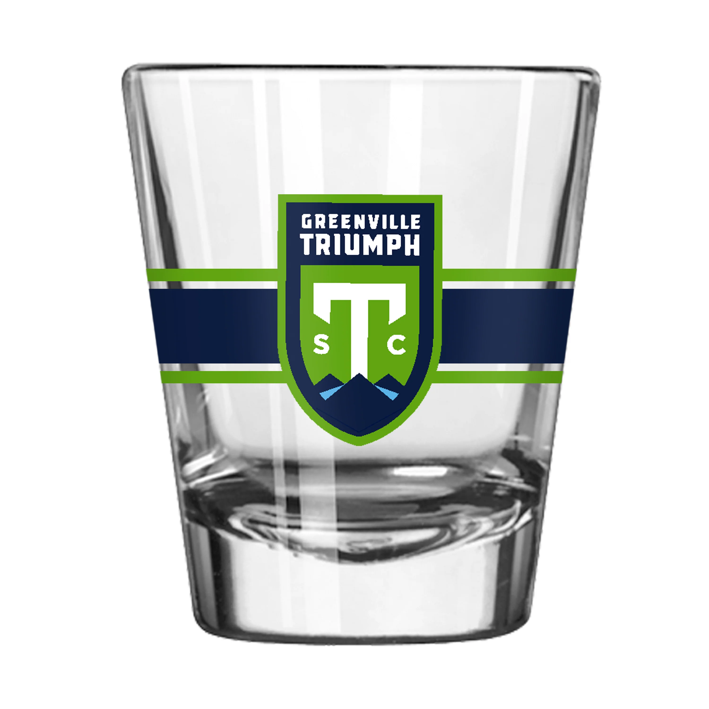Greenville Triumph 2oz Stripe Shot Glass