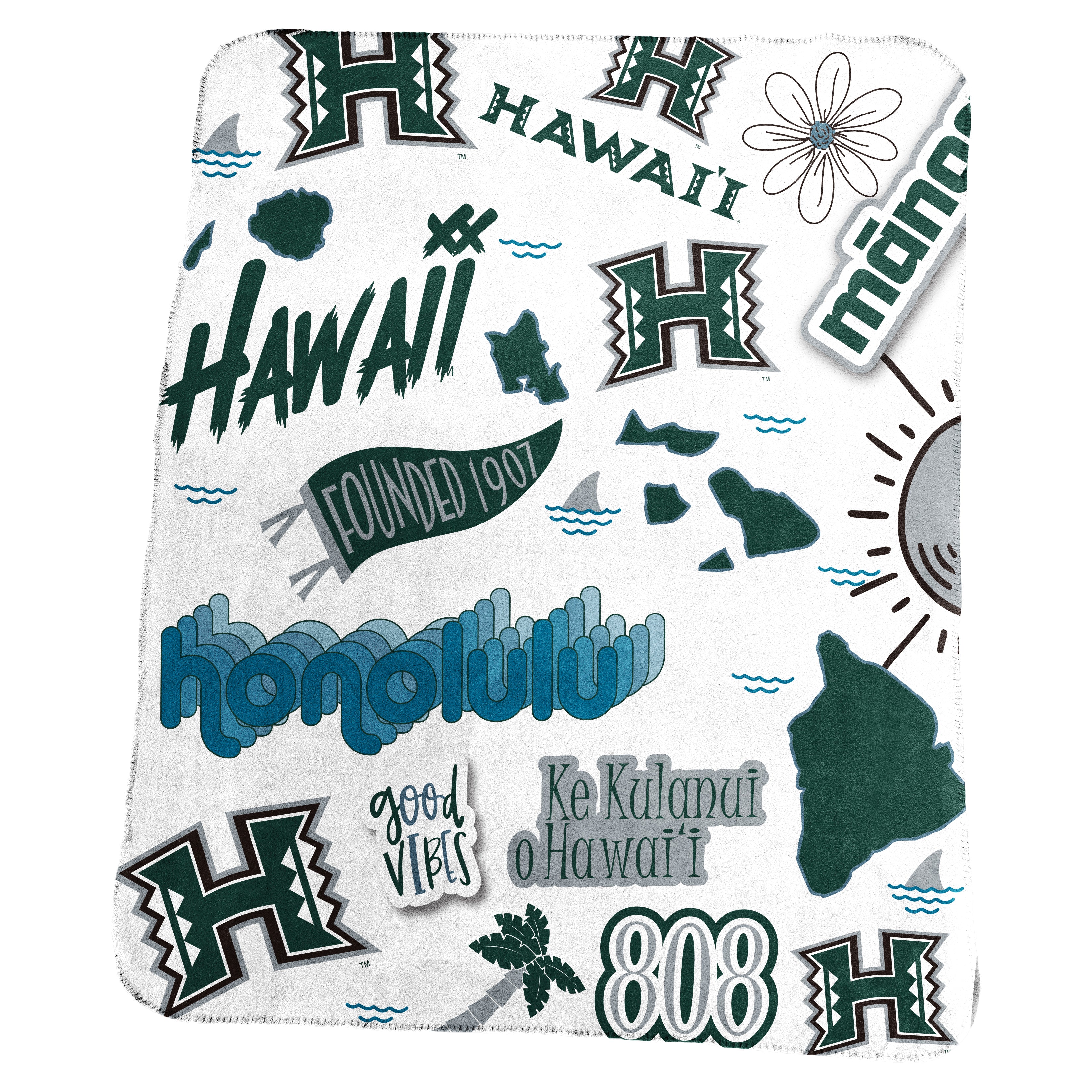 Hawaii Classic Native Fleece Throw