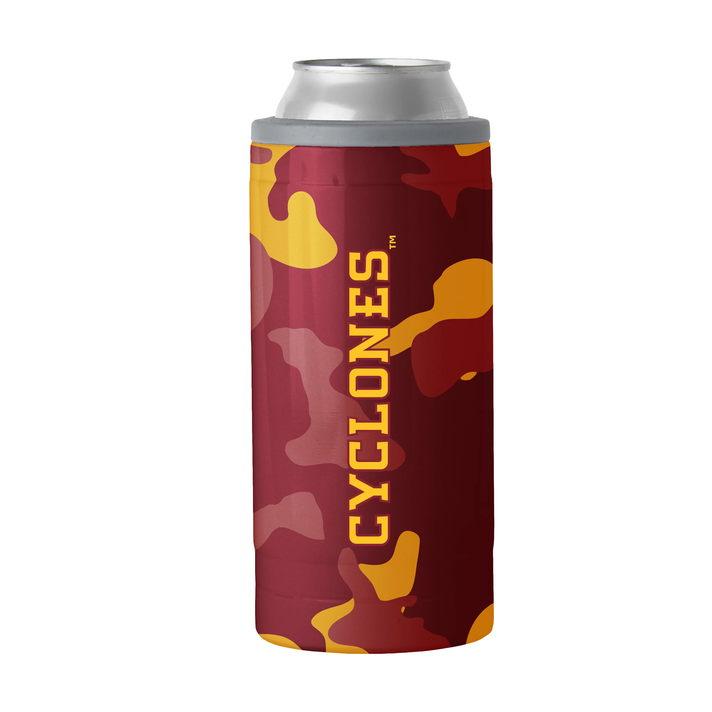 IA State Camo Swagger 12oz Slim Can Coolie - Image 2