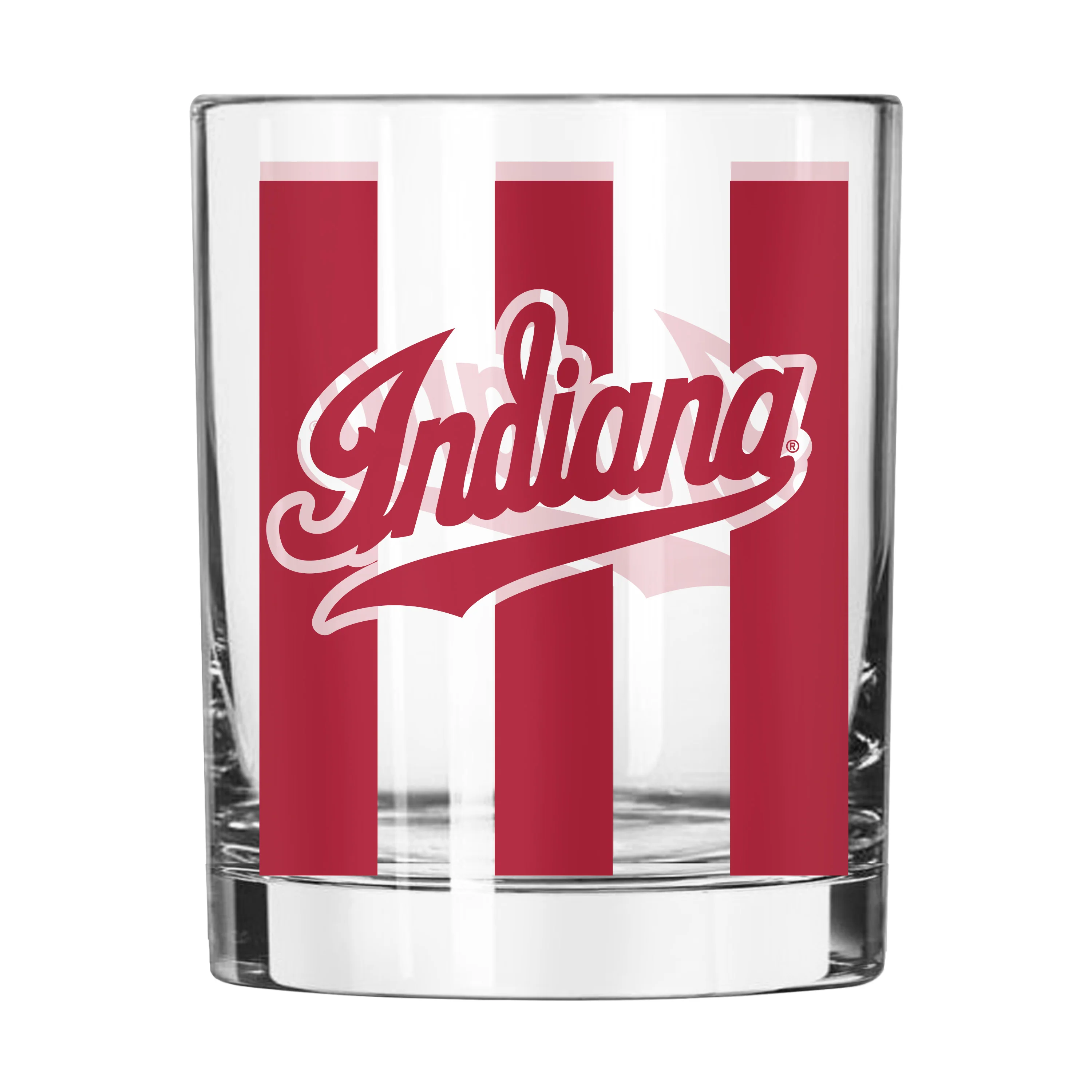Indiana Candy Stripe 14oz Rocks Glass