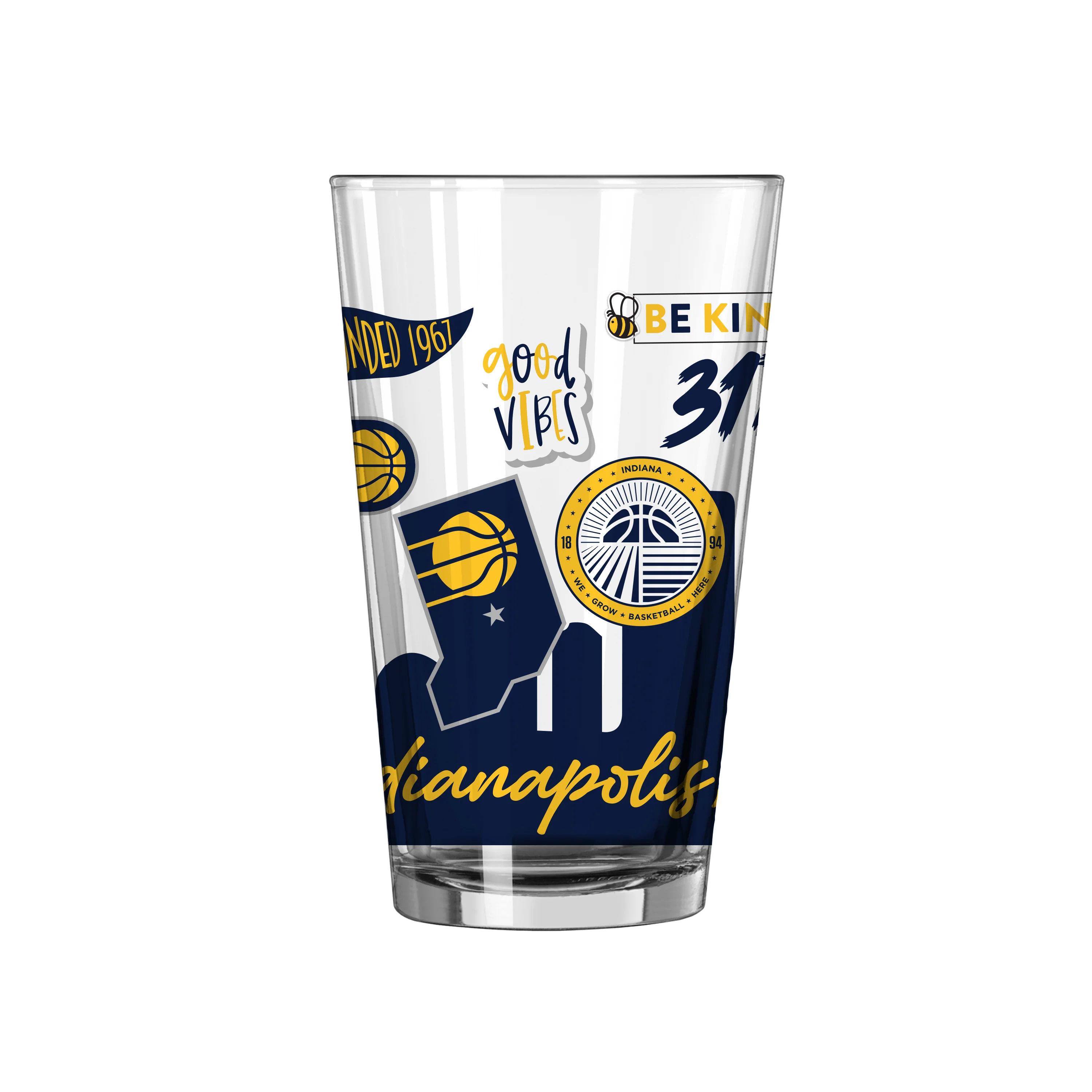 Indiana Pacers 16oz Native Pint Glass