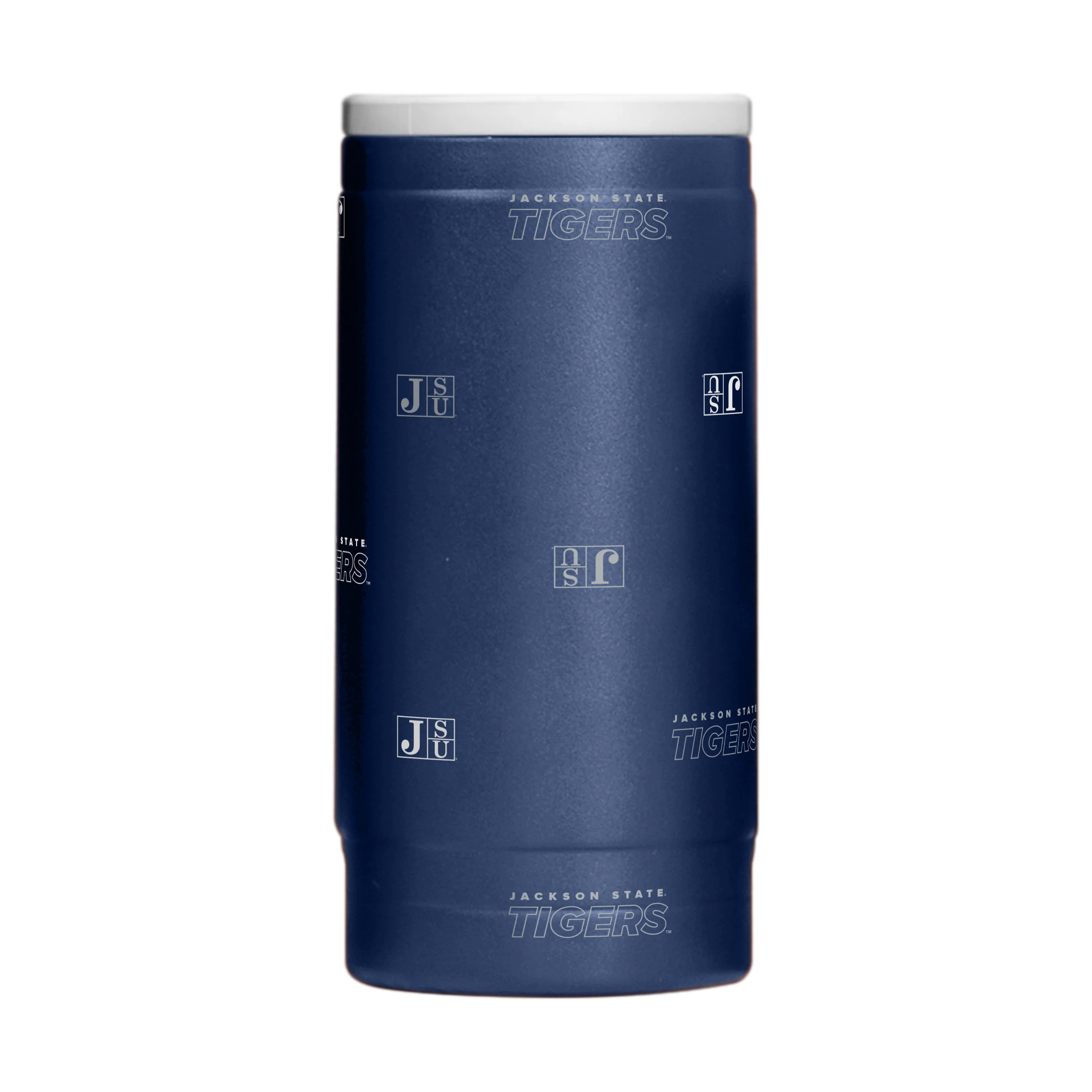 Jackson State 12oz Step And Repeat Powdercoat SlimCan Coolie - Image 2