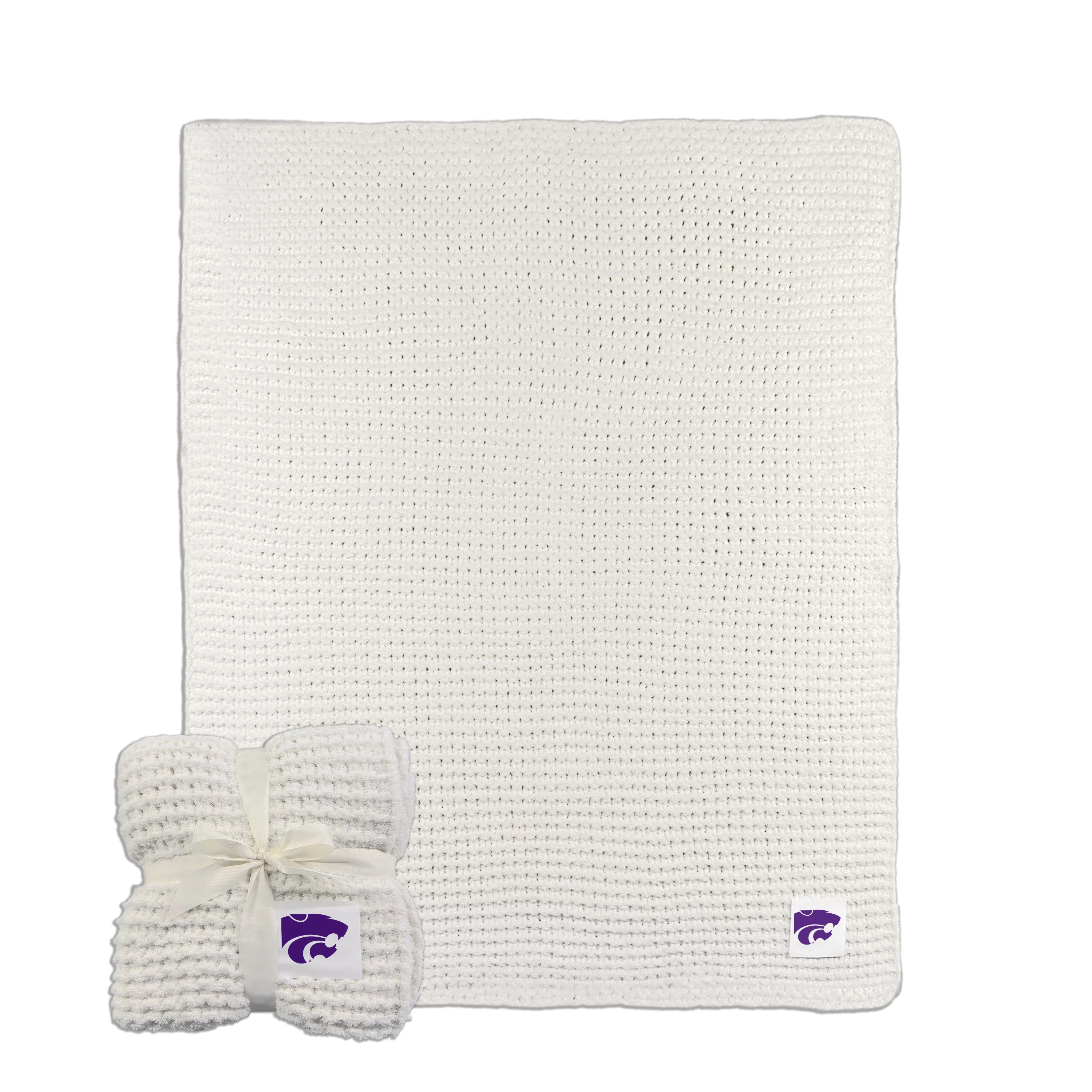 Kansas State Cable Knit Throw 50x60