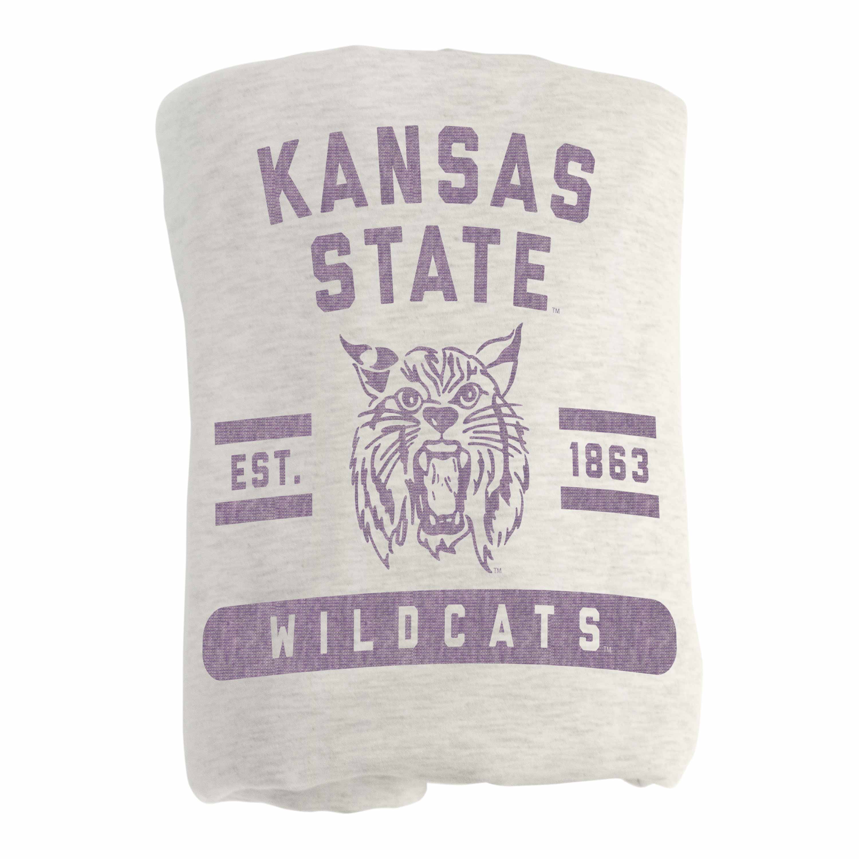 Kansas State Vault Sublimated Sweatshirt Blanket - Image 3