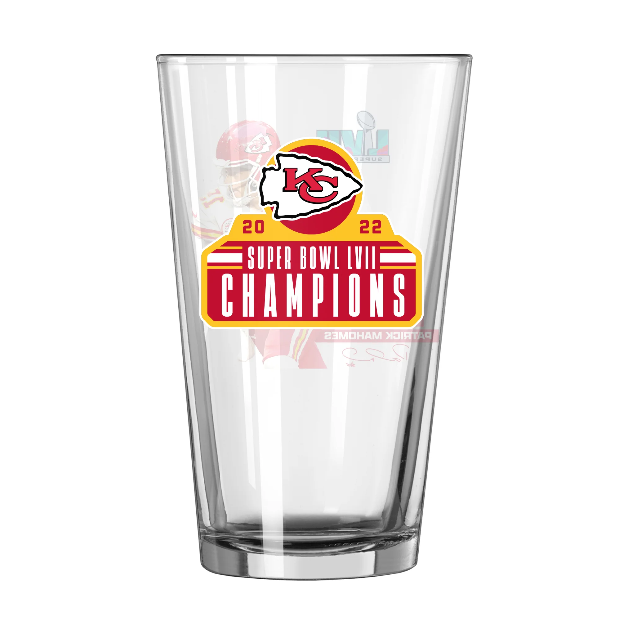 KC Chiefs 16oz SB Champions MVP Pint Glass - Image 2