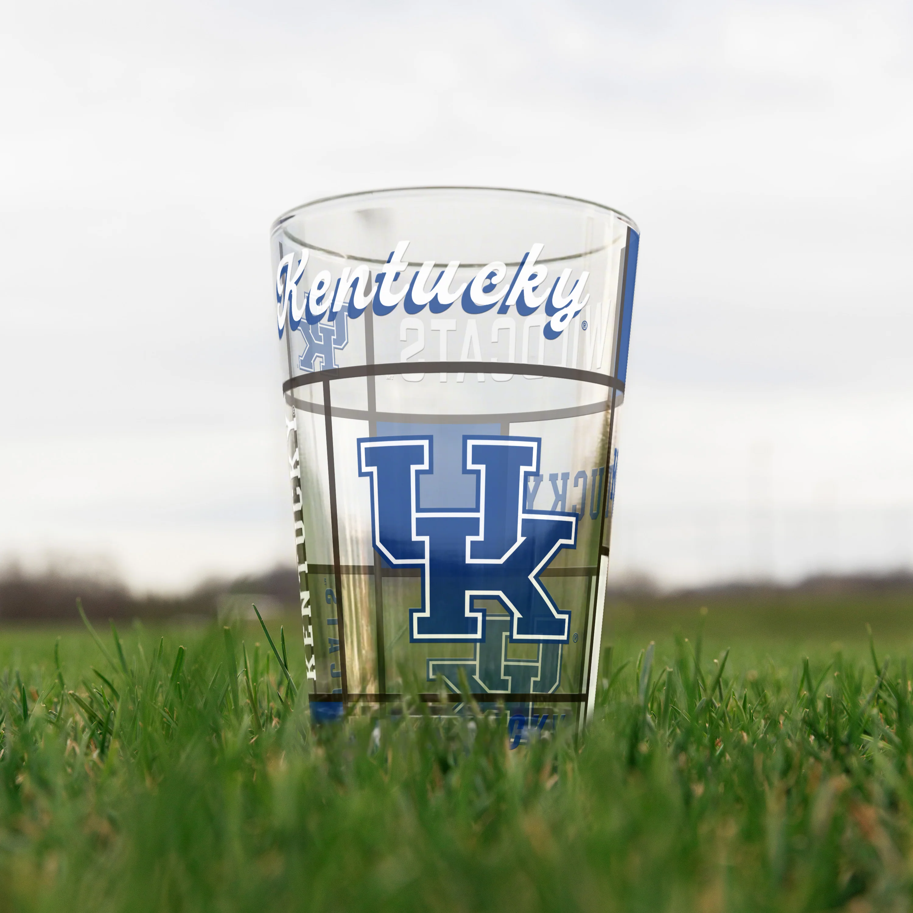 Kentucky 16oz Quilted Stained Pint Glass - Image 7