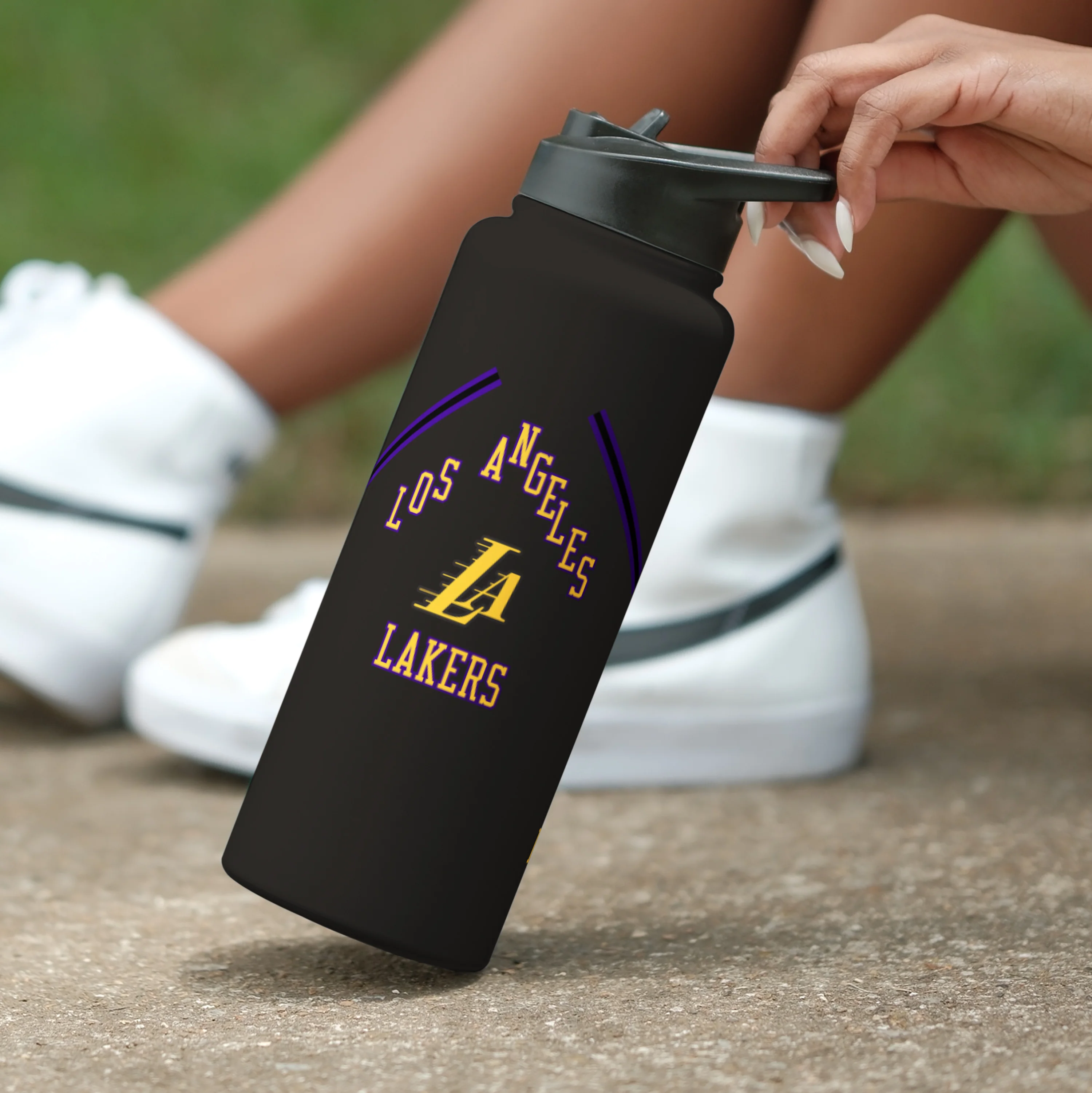 LA Lakers 34oz City Edition 2026 Quencher Bottle - Image 4
