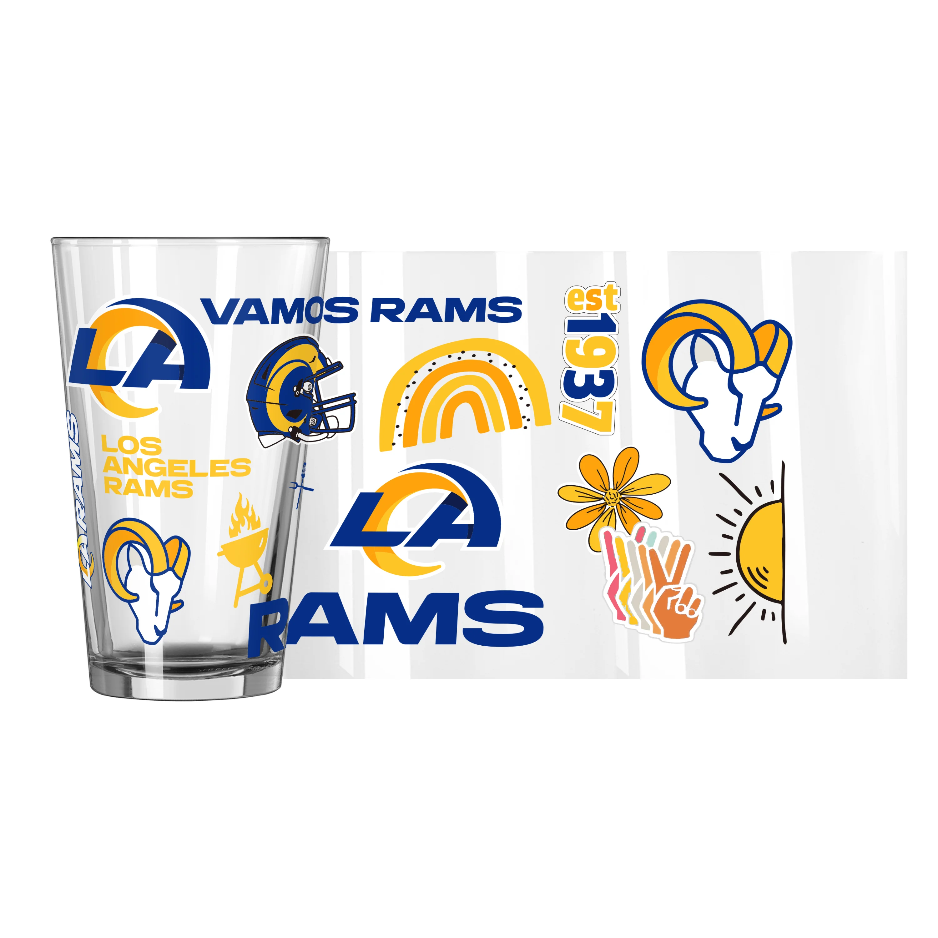 LA Rams 16oz Native Pint Glass - Image 2