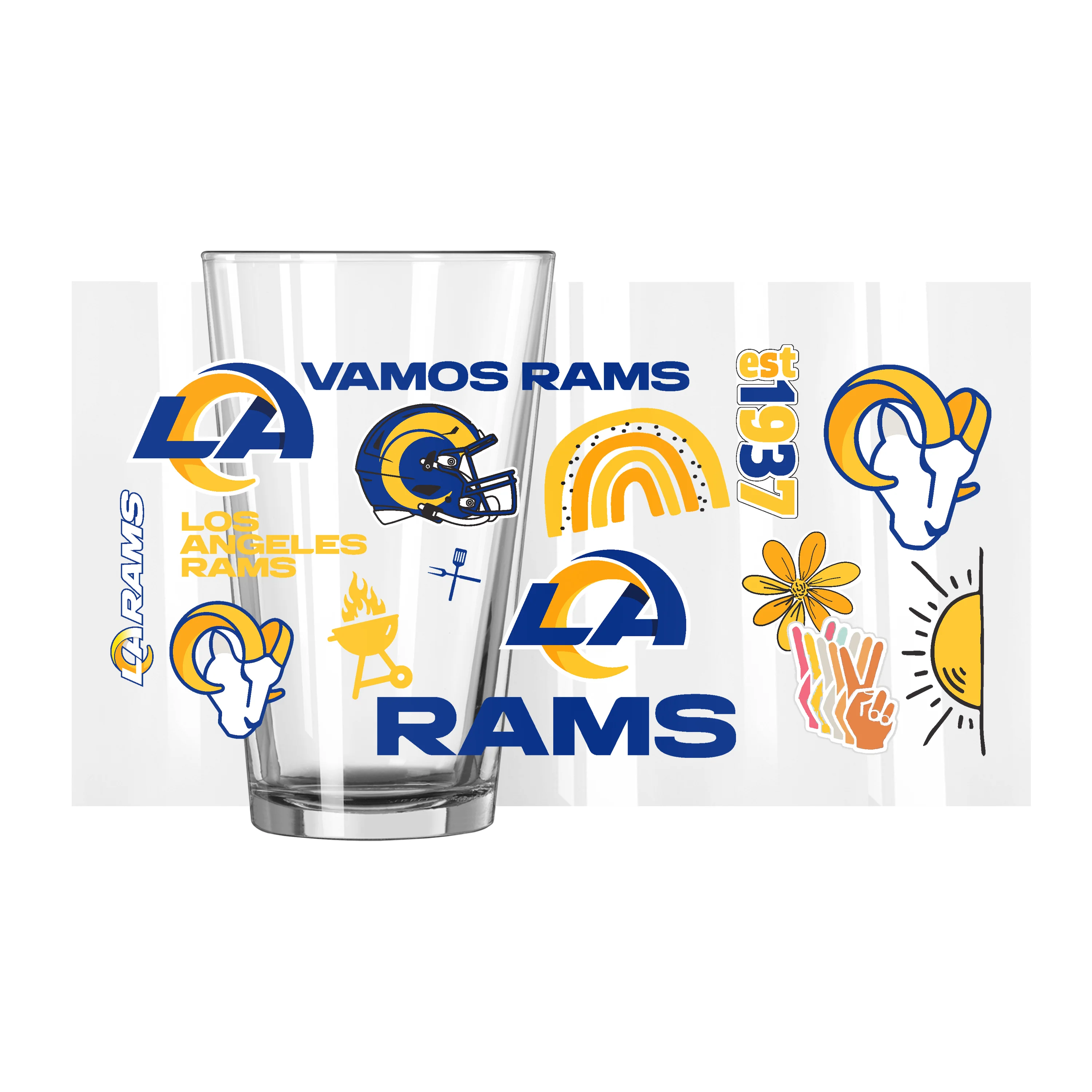 LA Rams 16oz Native Pint Glass - Image 4