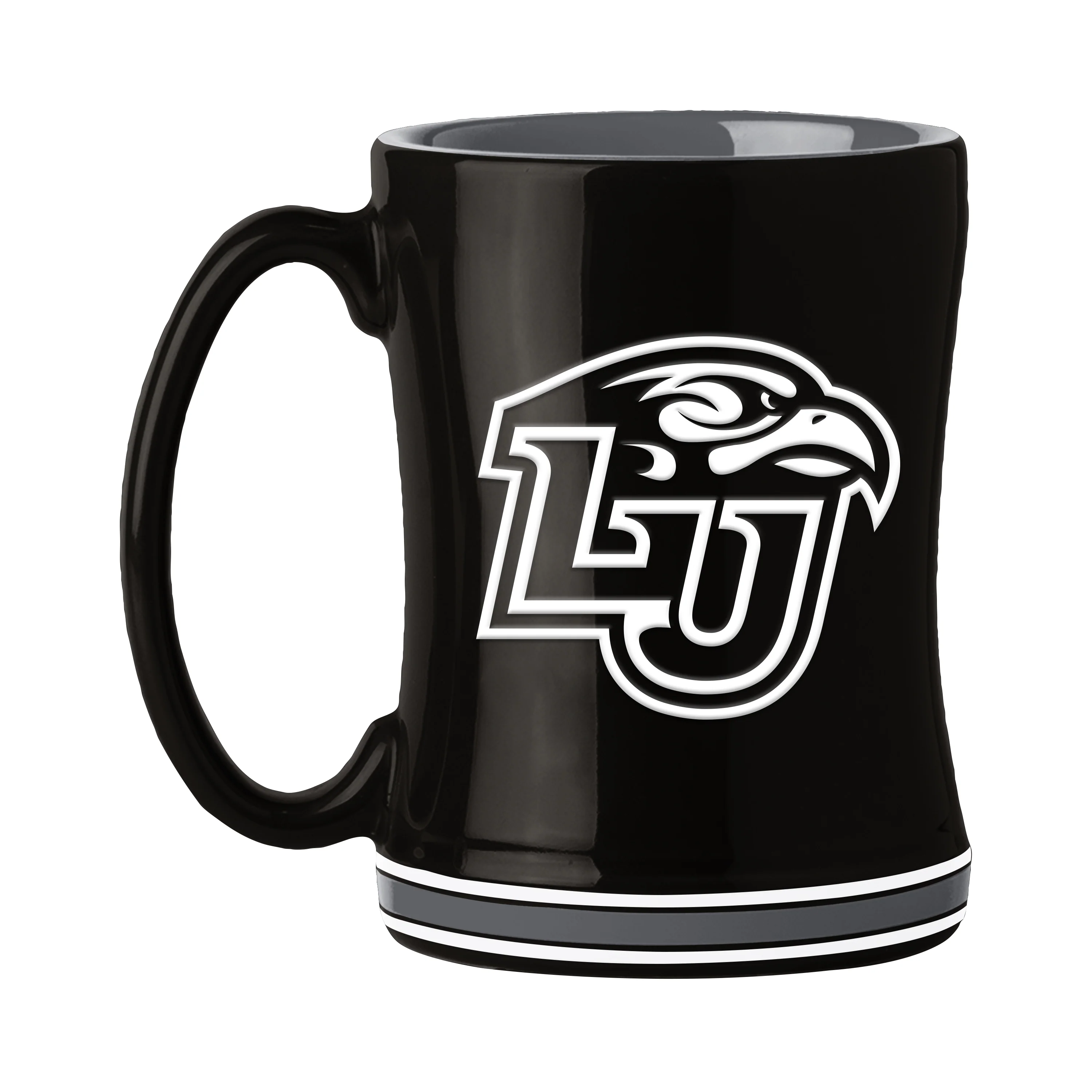 Liberty University 14oz Black Tonal Relief Mug