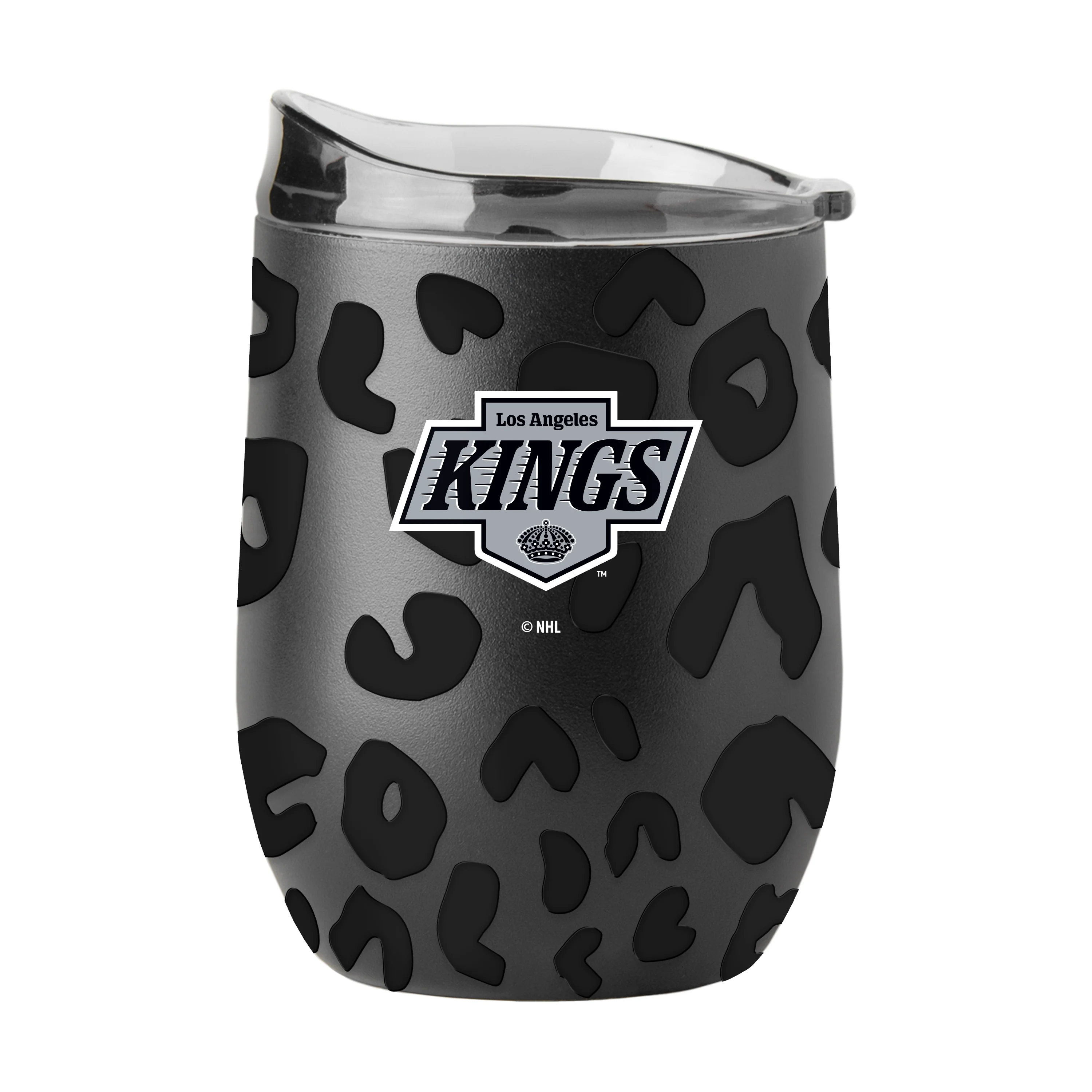 Los Angeles Kings Leopard 16oz Black Powder Coat Curved Beverage