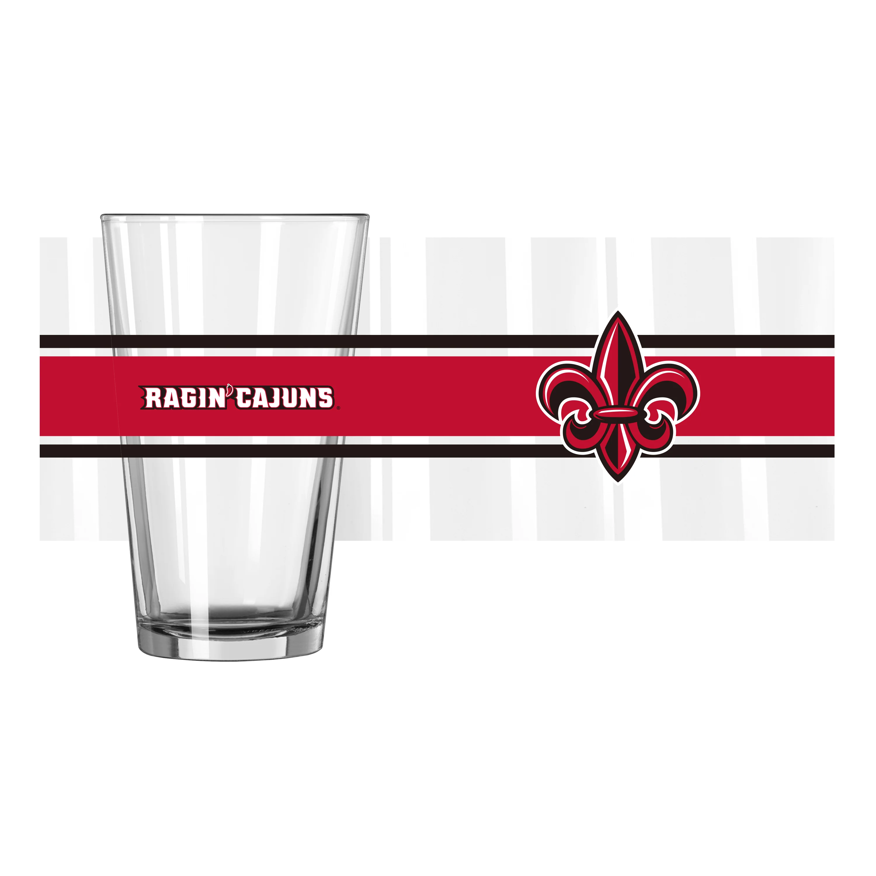 Louisiana Lafayette 16oz Stripe Pint Glass - Image 2