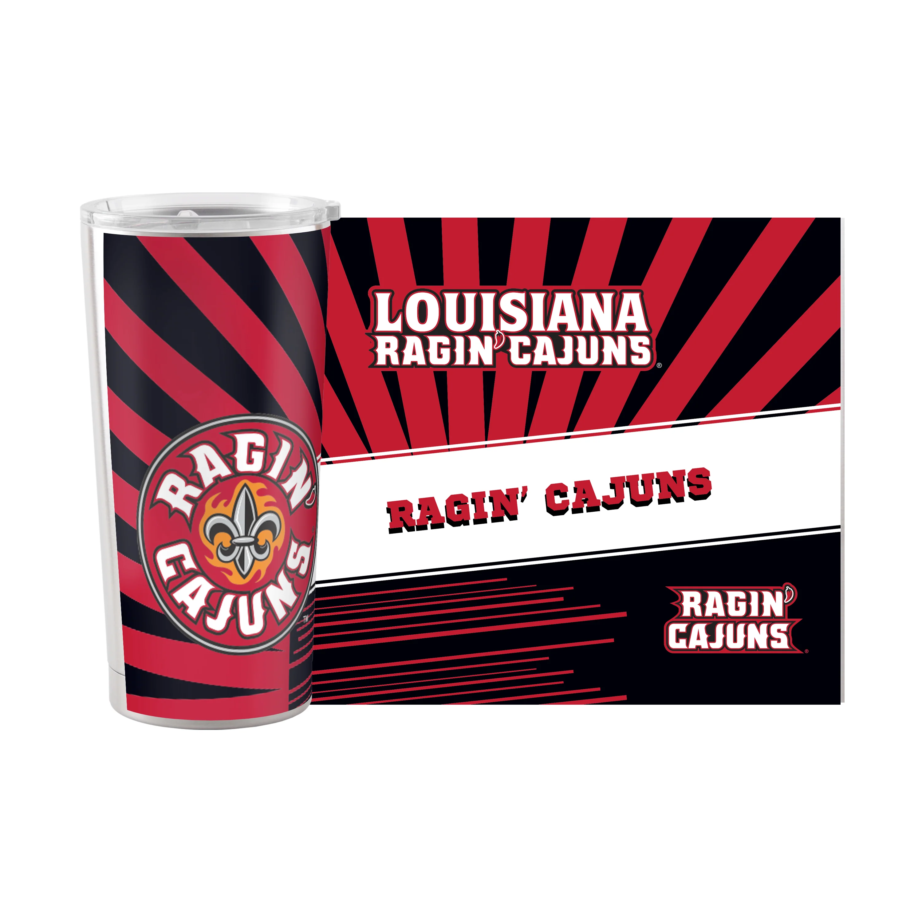 Louisiana Lafayette 20oz Mascot Stainless Tumbler - Image 2