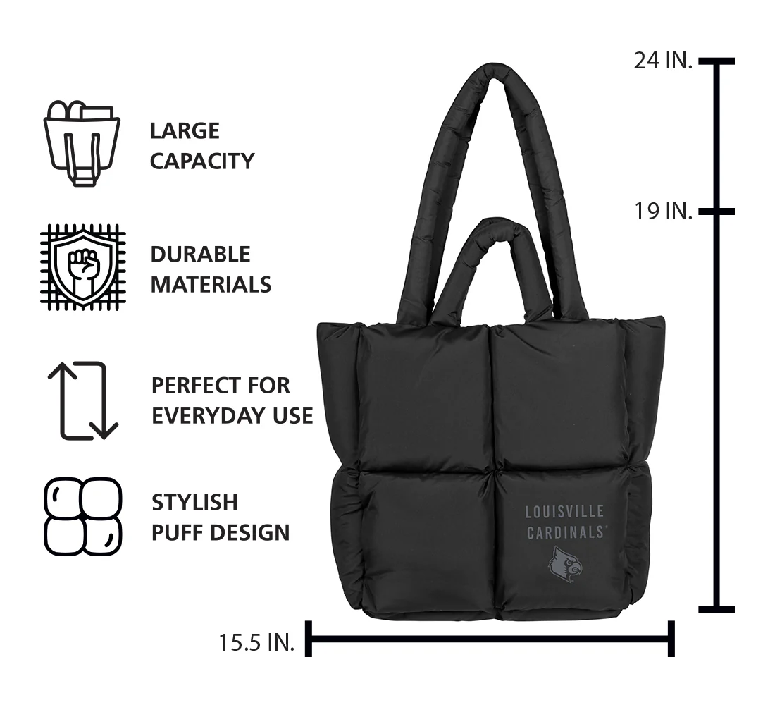 Louisville Black Puff Tote - Image 4