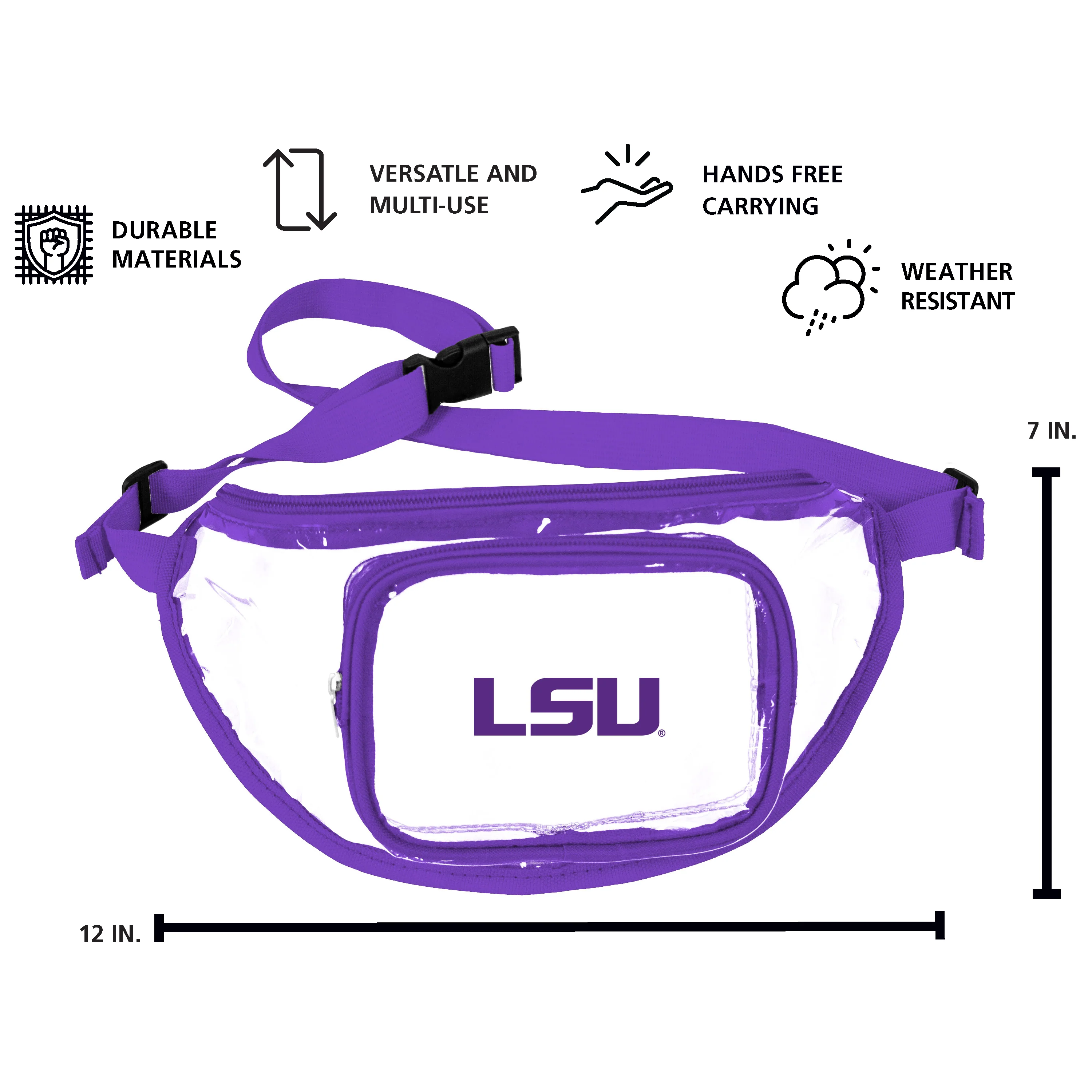 LSU Clear Fanny Pack - Image 3