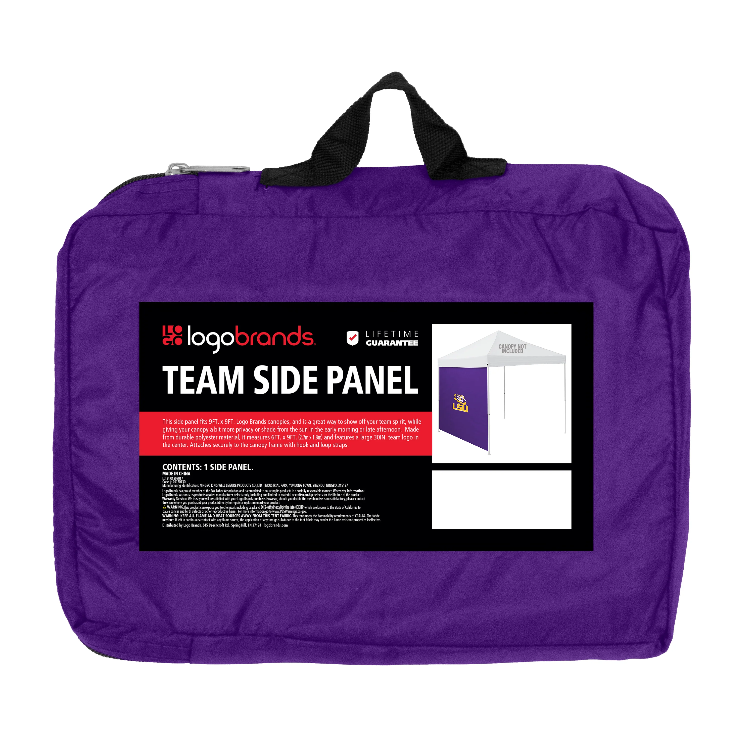 LSU Purple 9 x 9 Side Panel - Image 4
