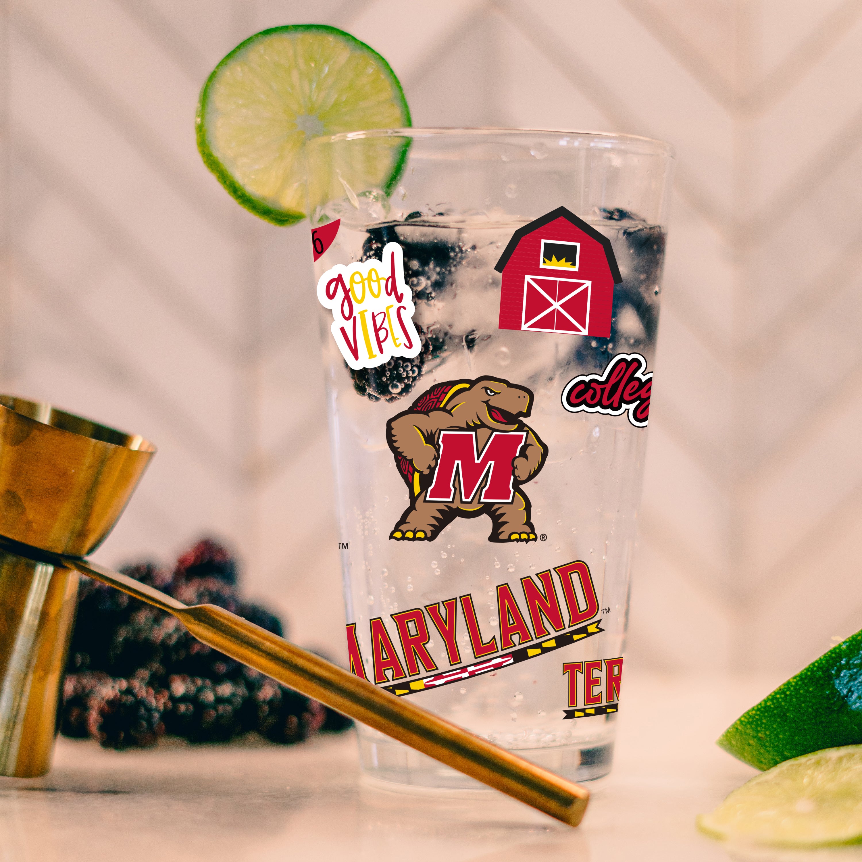 Maryland 16oz Native Pint Glass - Image 4