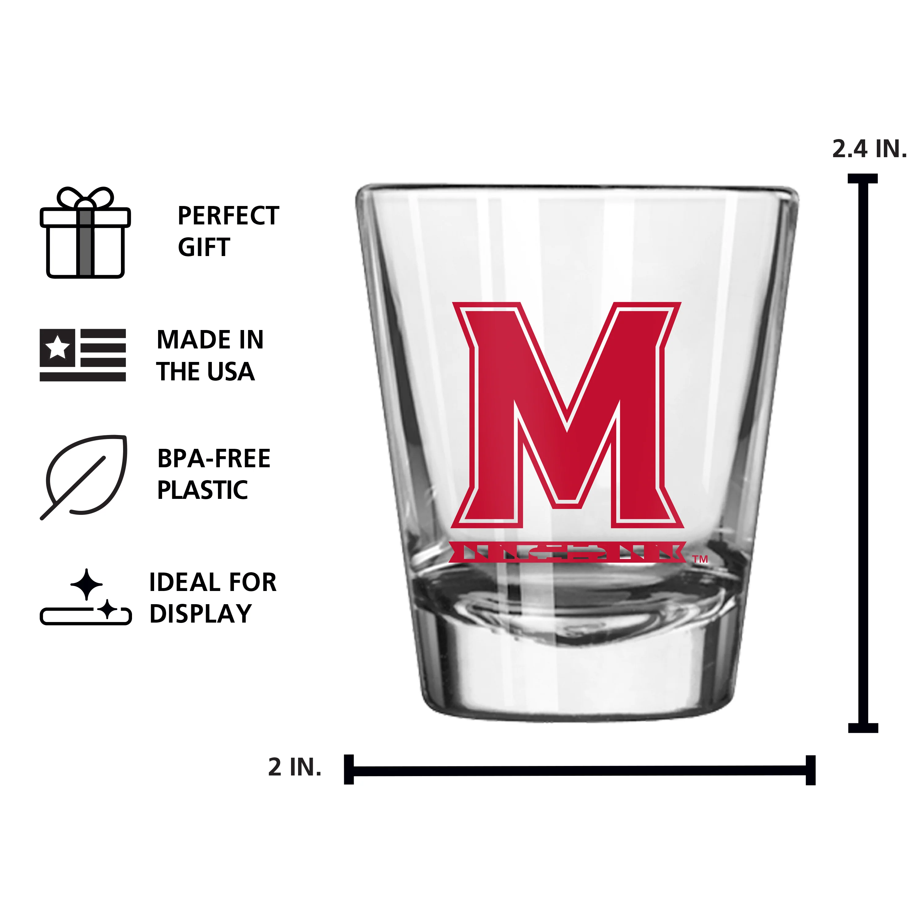 Maryland 2oz Gameday Shot Glass - Image 4
