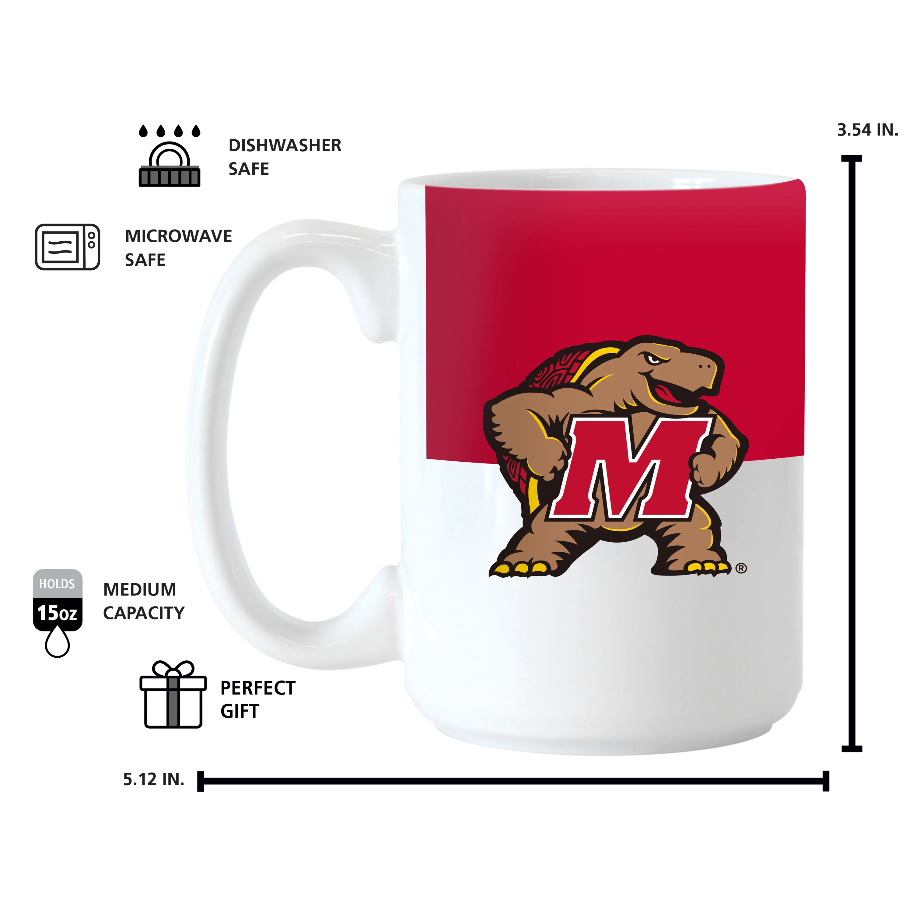 Maryland Colorblock 15 Oz Sublimated Mug - Image 4