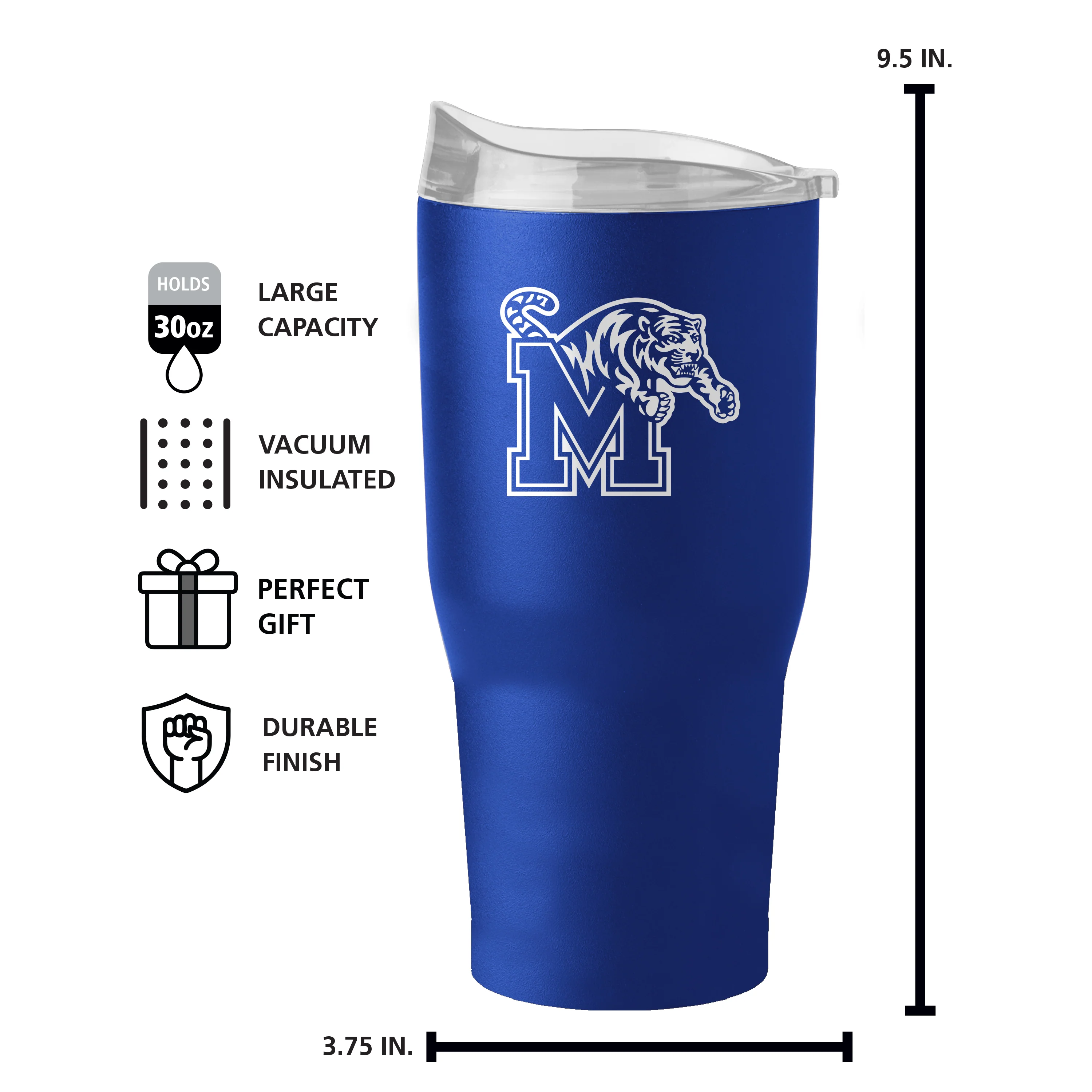 Memphis 30oz Flipside Powder Coat Tumbler