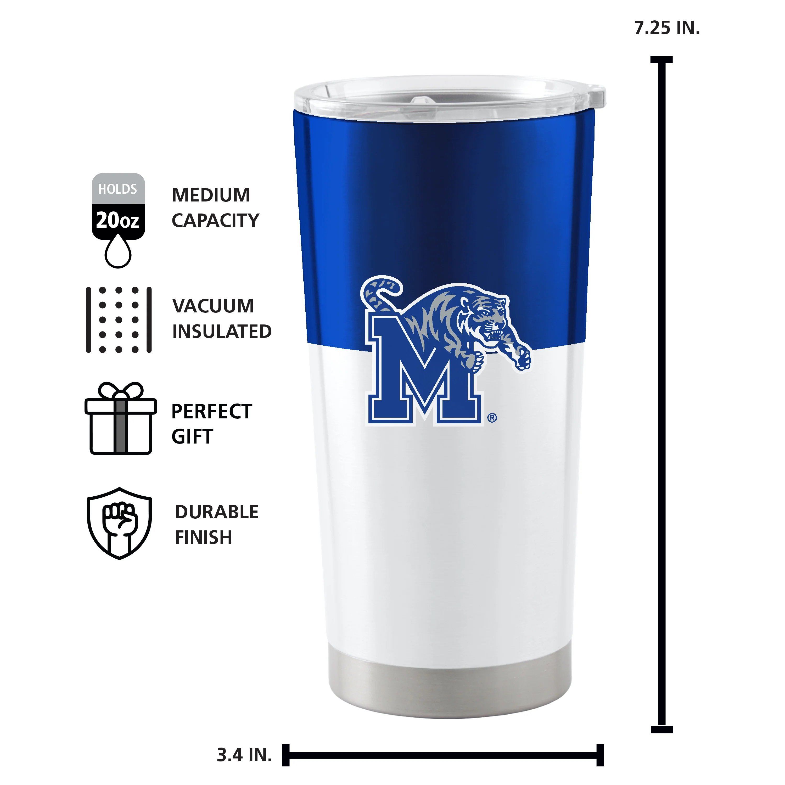 Memphis Colorblock 20oz Stainless Tumbler - Image 4