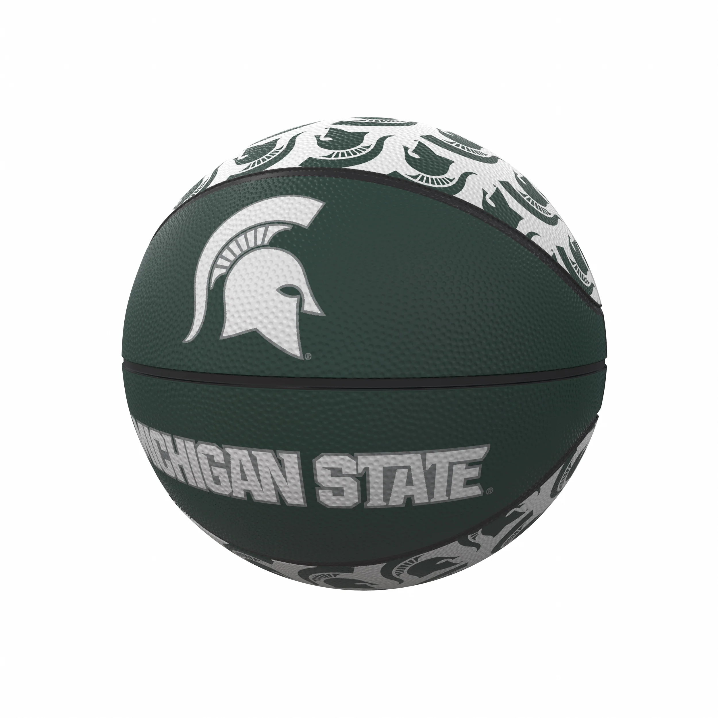MI State Repeating Logo Mini-Size Rubber Basketball - Image 2