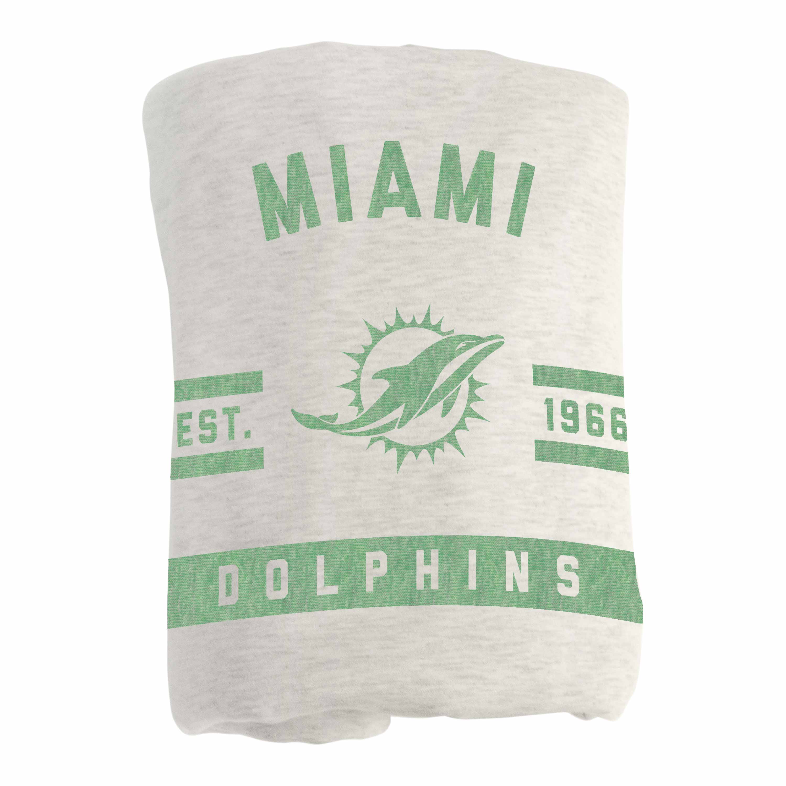 Miami Dolphins Oatmeal Sweatshirt Blanket - Image 3