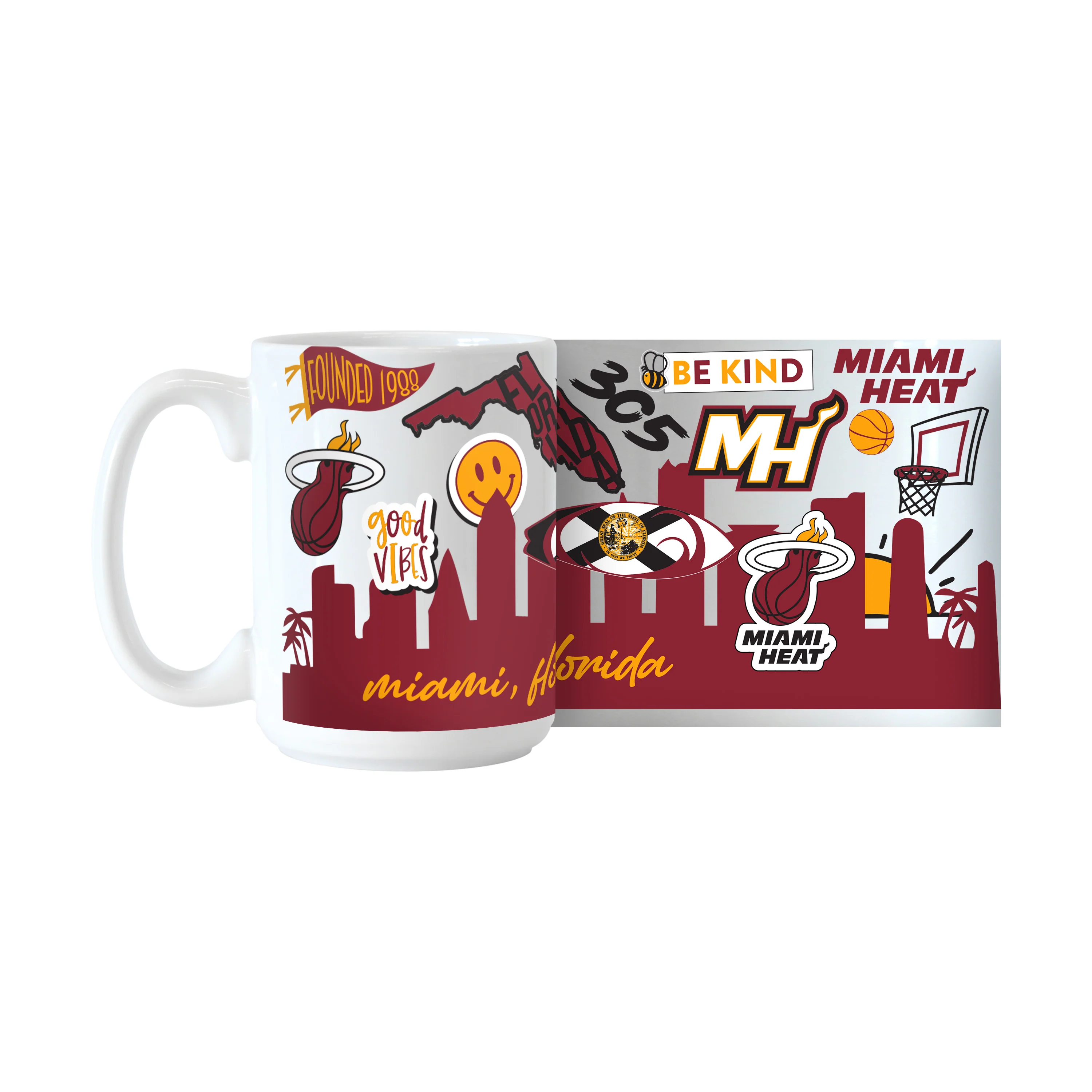 Miami Heat 15oz Native Sublimated Mug - Image 2