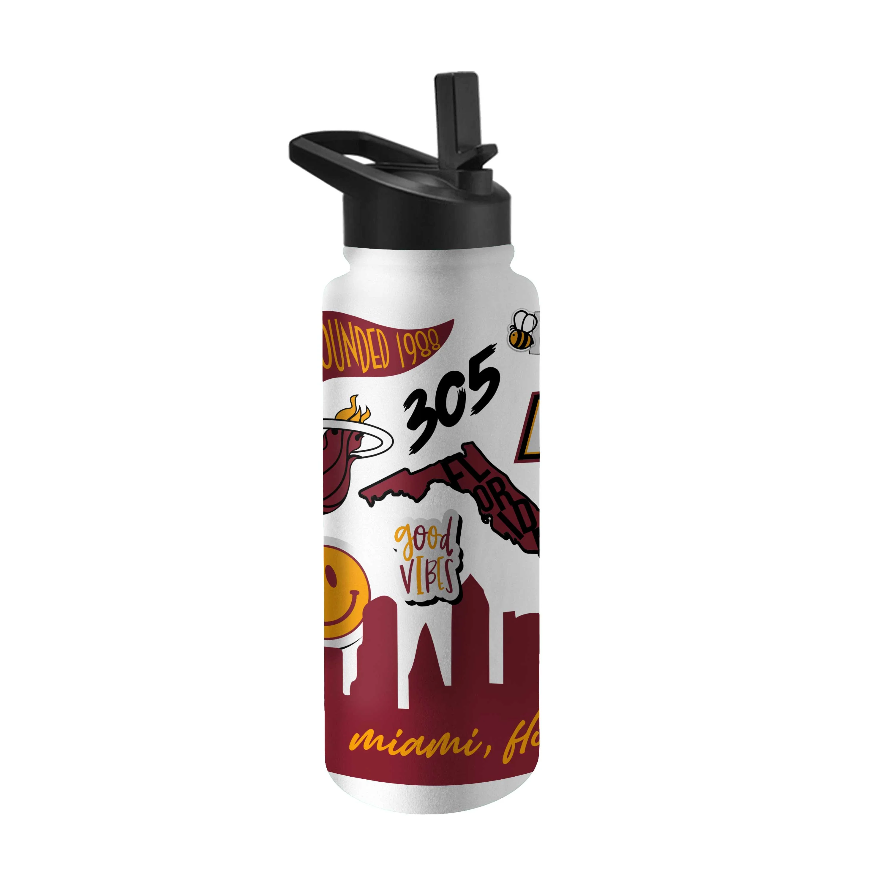 Miami Heat 34oz Native Quencher Bottle - Image 2